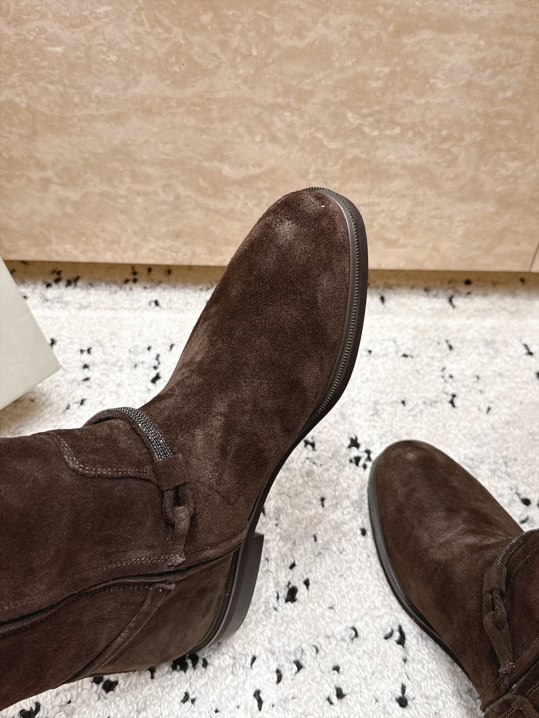 D8729 Top Version: Brunello Cucinelli’s new BC autumn/winter collection of boots. High-top boots with a knight-like style. BC is a well-known Italian brand known for its minimalist design—elegant, vintage, and sophisticated! Simple yet impressive, it’s a  — image 5