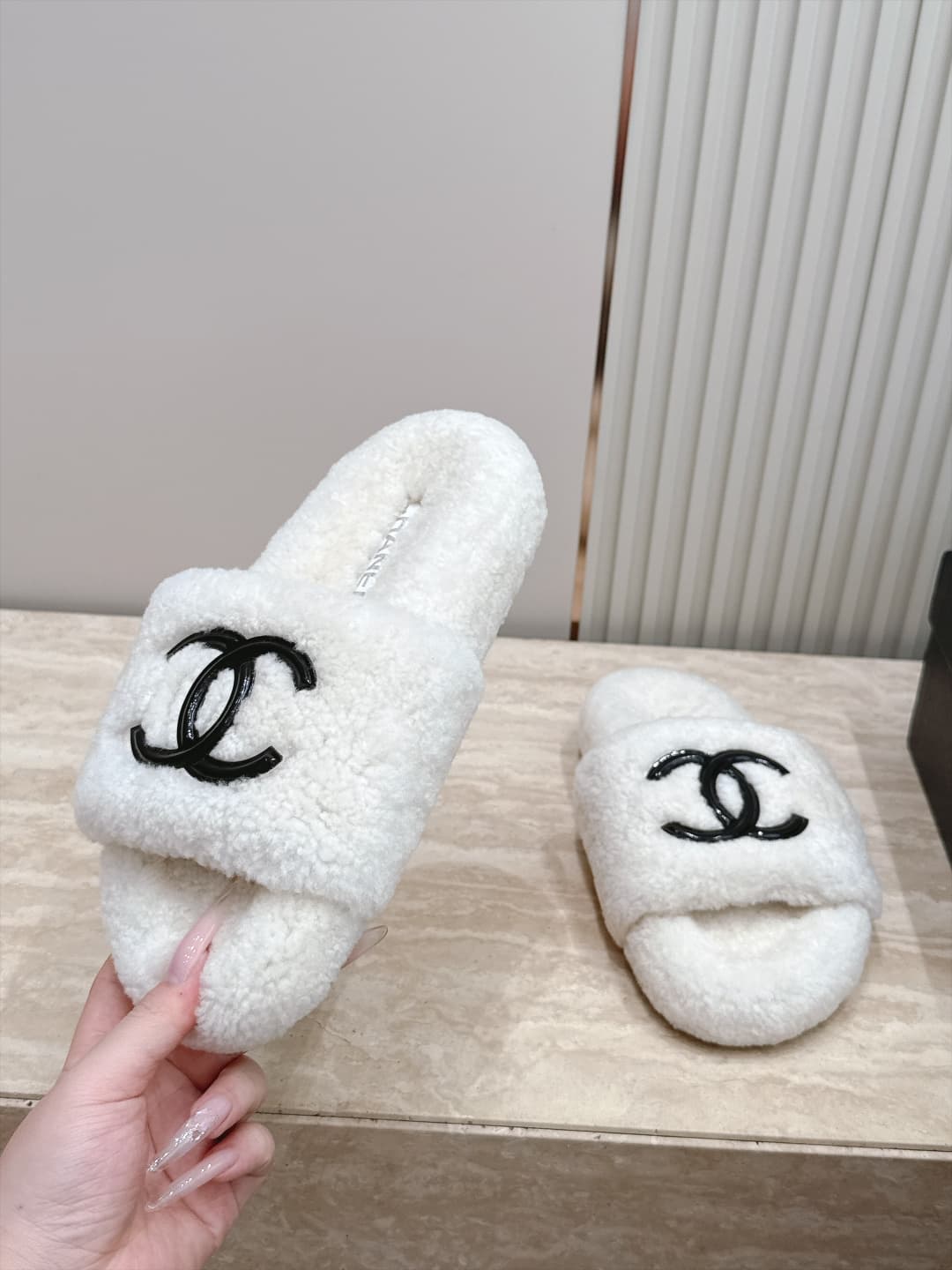 D3773 Chanel New Model of Fur Slippers! — image 3