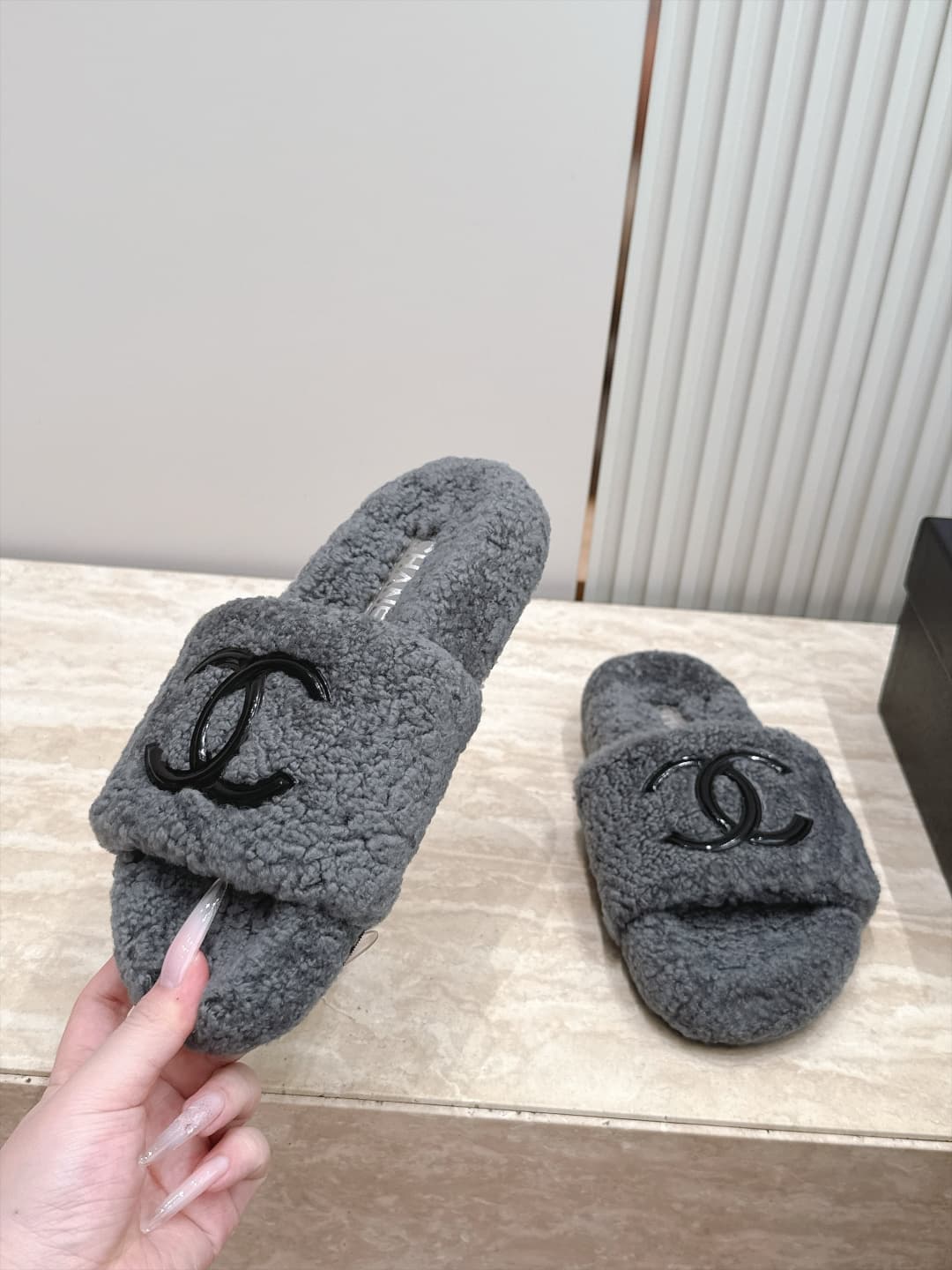 D3771 Chanel New Model of Fur Slippers! — image 3