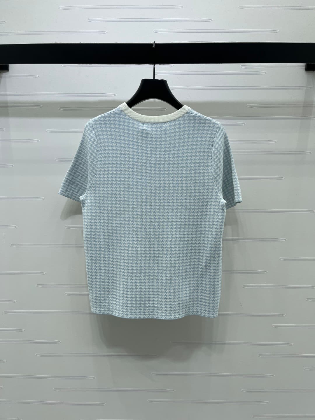 C18491 📣 New high-end collection: Dio* 2026 – the latest spring series! Round-necked knitted short sleeves with peafowl pattern weave! Made of custom cotton-wool knit material, offering a premium feel, comfort, and softness. The round-necked short sleeves — image 8