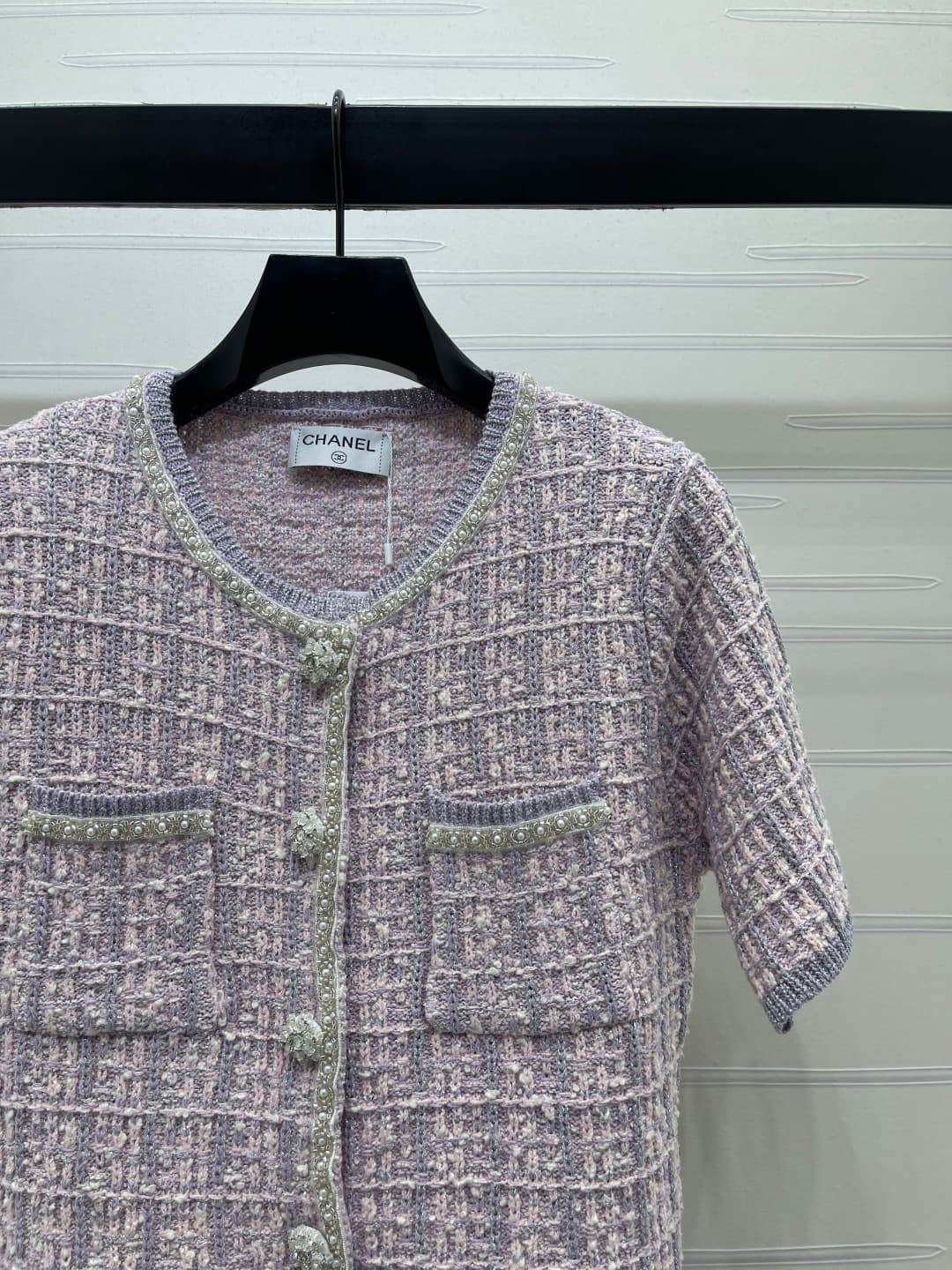 C18603 📣 New high-end product from the original collection CHANE* 2026 – the latest spring series! Round-necked short-sleeve sweater! Custom imported knitted material, comfortable and soft with excellent texture. The round-necked knitted short-sleeve desi — image 2
