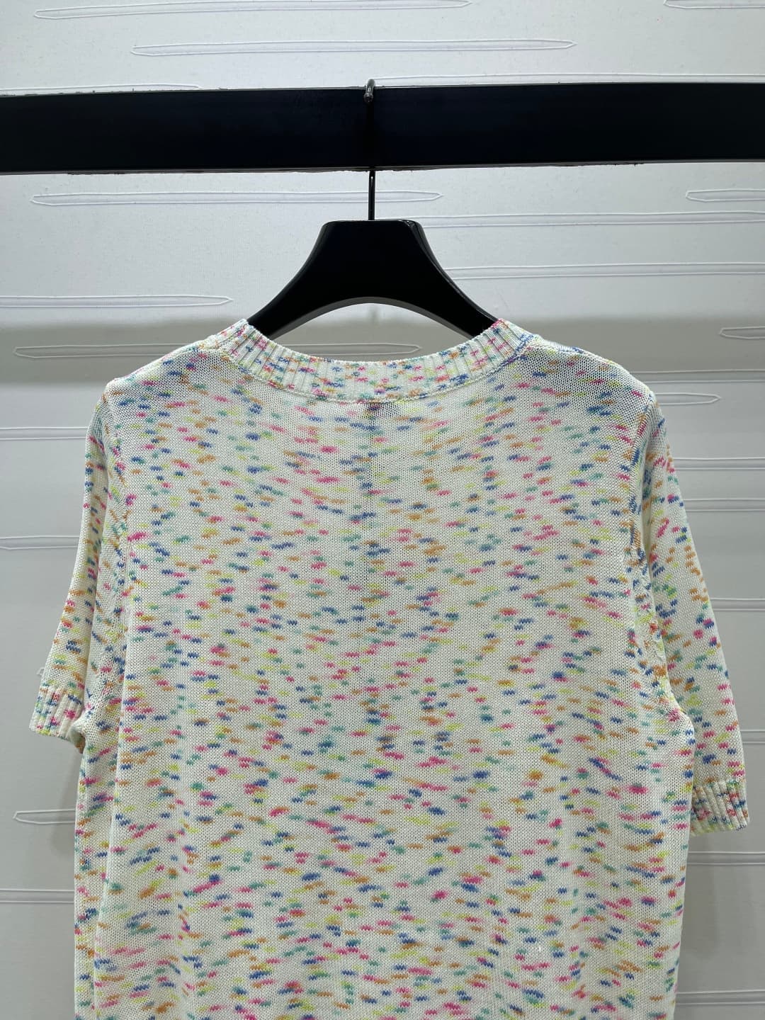 C18609 📣 New vintage/retro high-end quality Loew*2026 spring collection! Striped knitted short sleeves! Made with imported yarn for consistent color and dyeing, perfect texture, soft and comfortable. Round neck knitted short sleeves with alternating strip — image 7