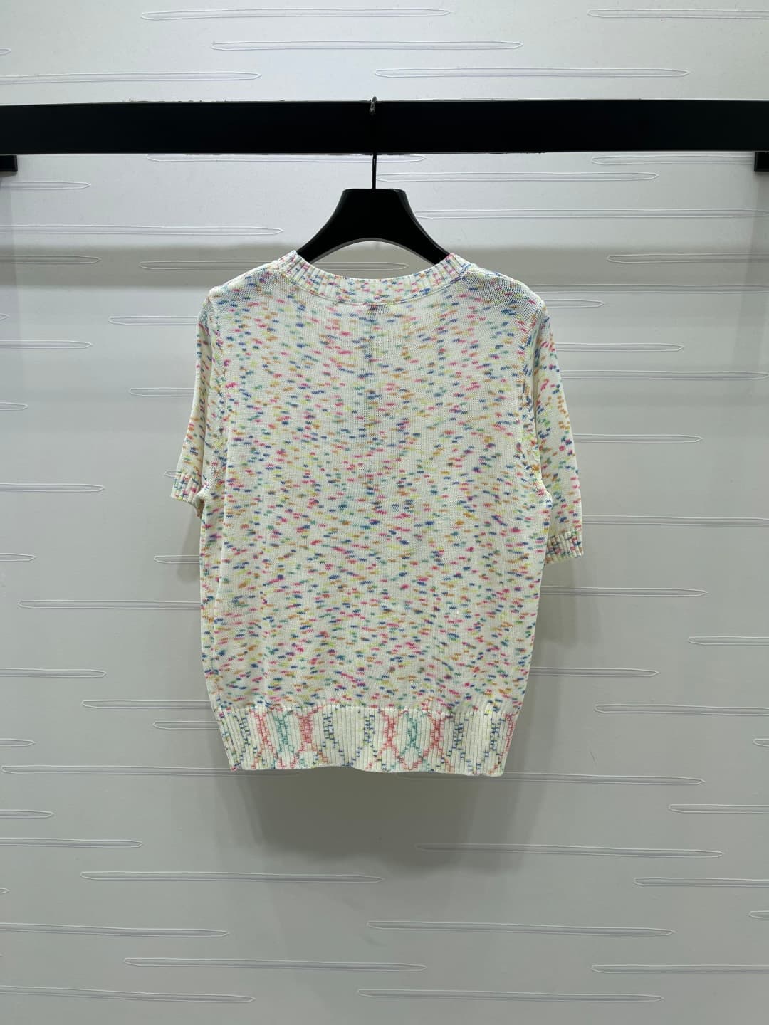 C18609 📣 New vintage/retro high-end quality Loew*2026 spring collection! Striped knitted short sleeves! Made with imported yarn for consistent color and dyeing, perfect texture, soft and comfortable. Round neck knitted short sleeves with alternating strip — image 8