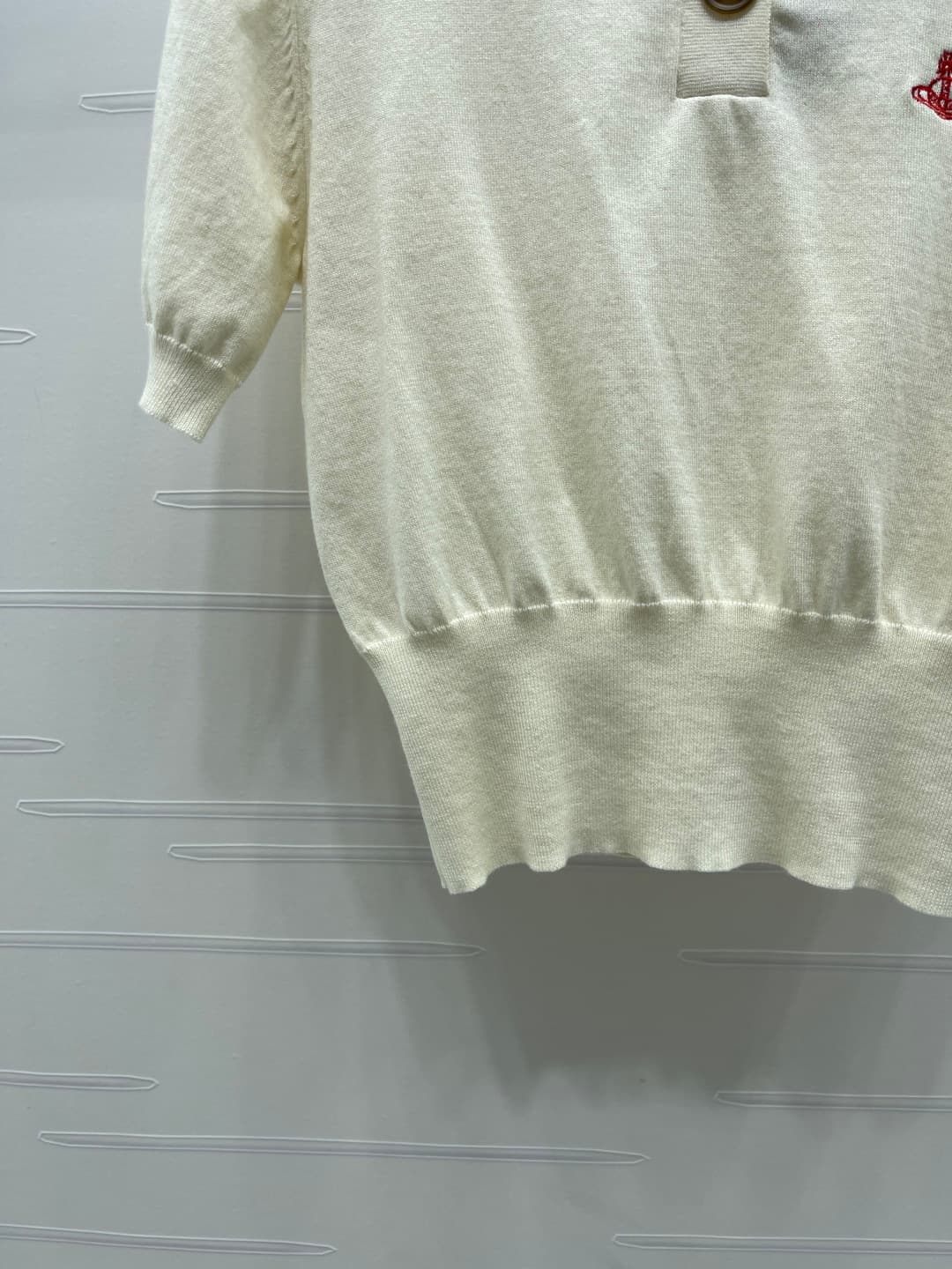 C18501 📣 New vintage/retro high-end items from VivieneWestwoo* 2026’s latest spring/summer collection! Vintage collared knitted short sleeves! Crafted with silk-fiber yarn for a soft, elastic, and delicate look. Exquisite collared short-sleeve style with  — image 5