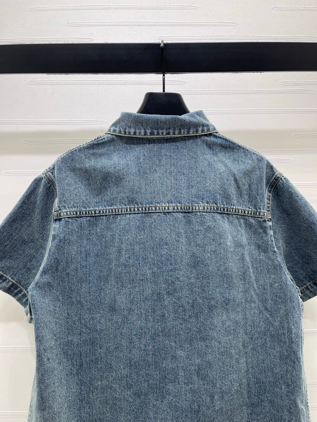 C18629 📣 New high-quality vintage/retro items from CHANE* 2026’s latest spring collection! Short-sleeved jacket with turn-down collar and denim fabric! Custom-made twill cotton denim material – comfortable, soft, breathable, and stylish. Features multiple — image 7