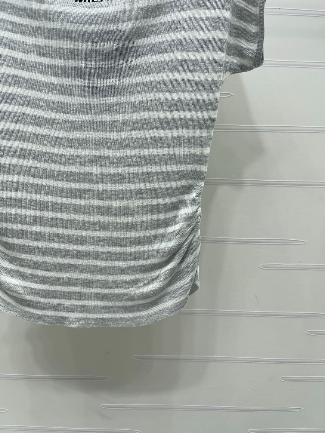 C18646 📣 New high-end vintage/retro products! The latest collection of Prad* 2026 for early spring! Irregular knitted short sleeves, crafted with custom silk-wool yarn – soft, smooth, and highly elastic. Exquisite short sleeve design with stripes in contr — image 6
