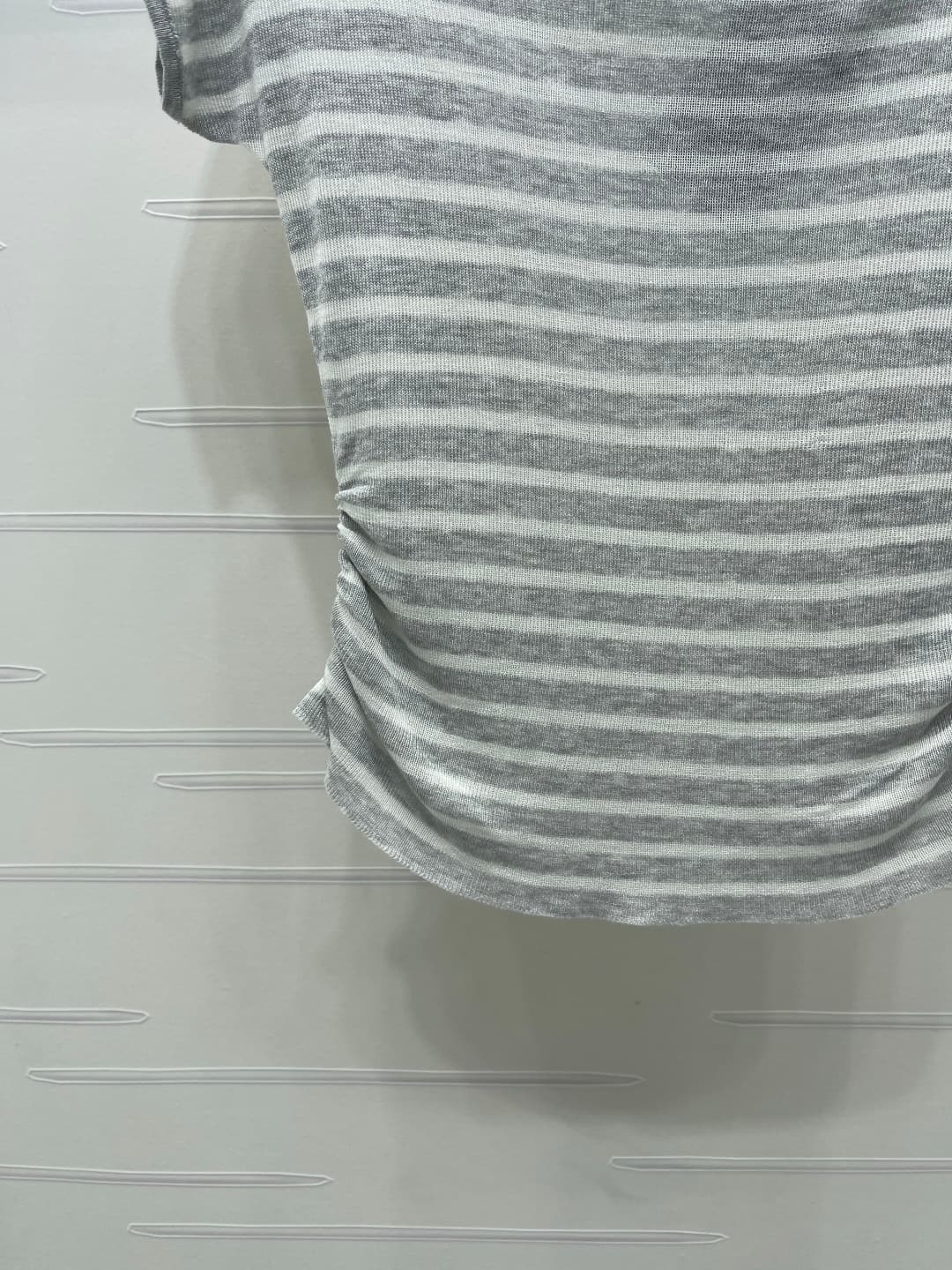 C18646 📣 New high-end vintage/retro products! The latest collection of Prad* 2026 for early spring! Irregular knitted short sleeves, crafted with custom silk-wool yarn – soft, smooth, and highly elastic. Exquisite short sleeve design with stripes in contr — image 5
