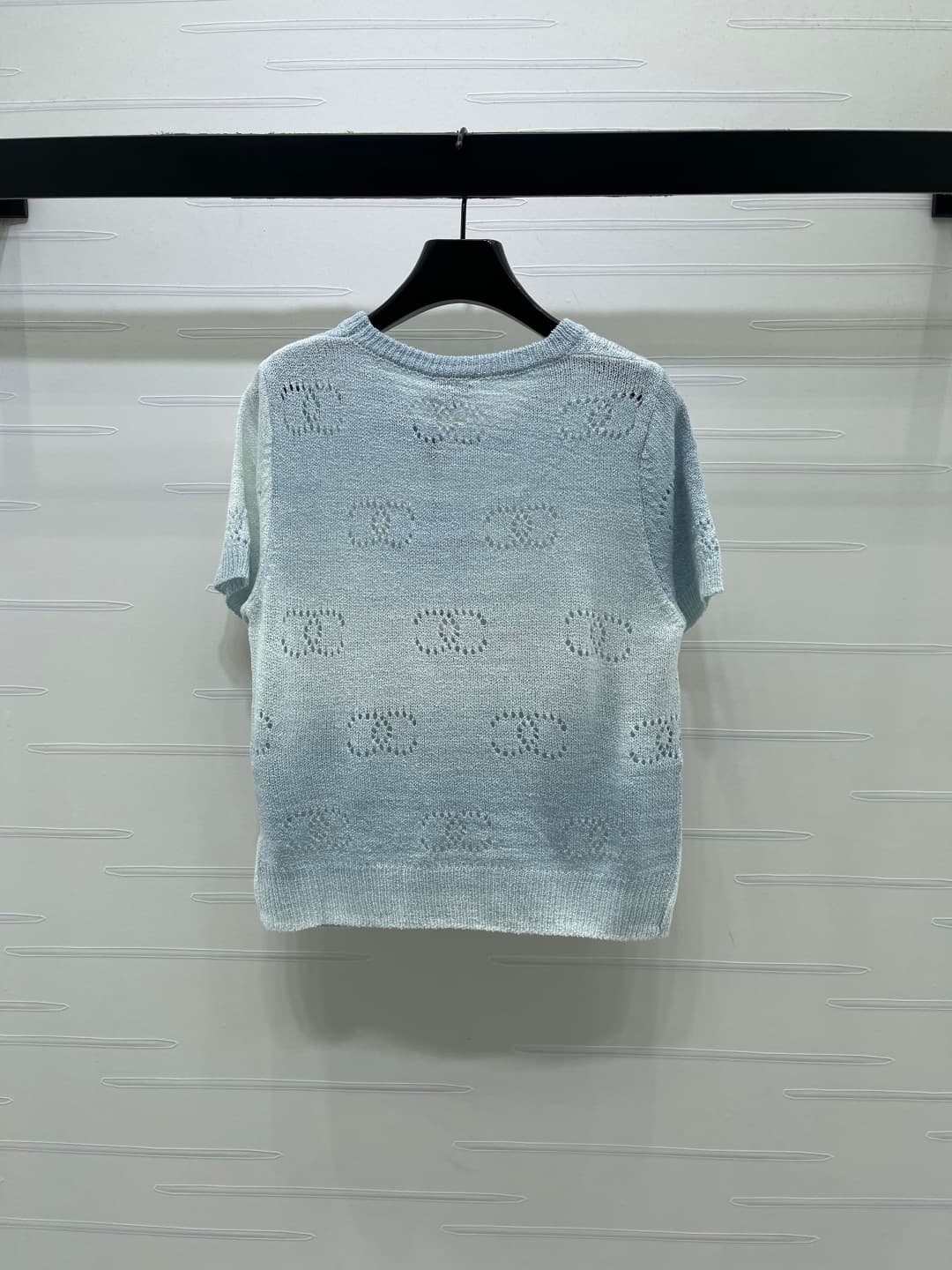 C18642 📣 New high-end collection from CHANE* 2026! Spring/summer latest series! Gradient round-neck knitted short sleeves! Made with custom cotton wool yarn for a premium and comfortable feel. Knitted short-sleeve design with gradient stripes and sequin d — image 8