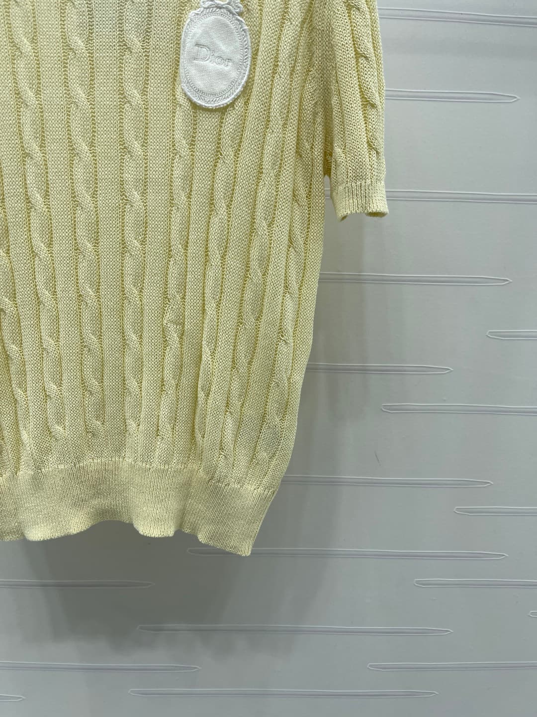 C18664 📣 New high-end collection/series with premium quality! Embroidered knitted short sleeves! Made using imported yarn for excellent comfort. The knitted short-sleeve top features a unique crochet texture that gives it a relaxed and delicate look. Embr — image 6