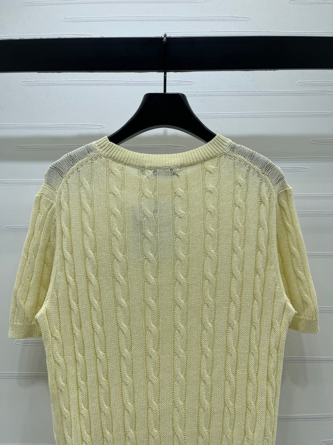 C18664 📣 New high-end collection/series with premium quality! Embroidered knitted short sleeves! Made using imported yarn for excellent comfort. The knitted short-sleeve top features a unique crochet texture that gives it a relaxed and delicate look. Embr — image 7