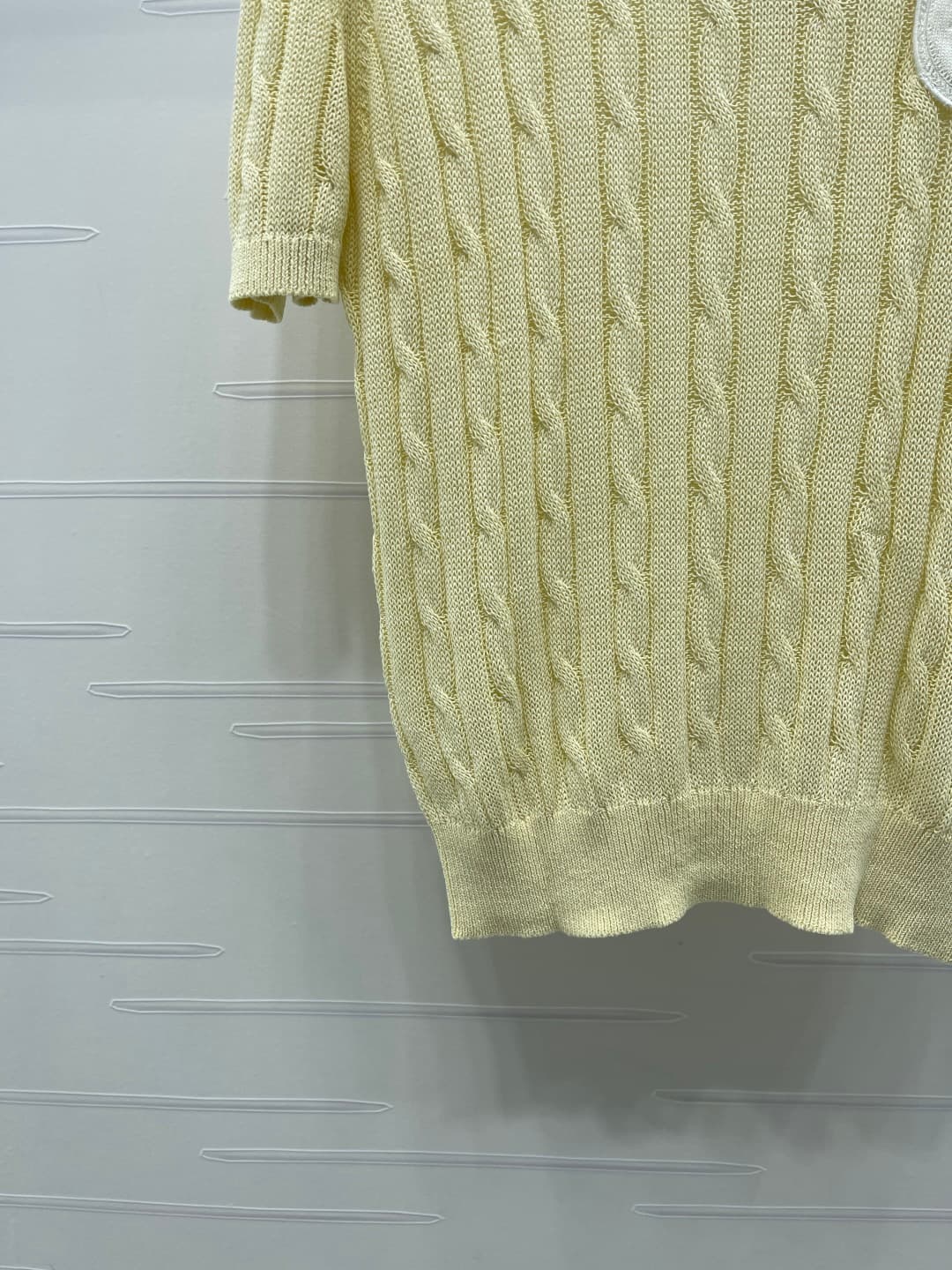 C18664 📣 New high-end collection/series with premium quality! Embroidered knitted short sleeves! Made using imported yarn for excellent comfort. The knitted short-sleeve top features a unique crochet texture that gives it a relaxed and delicate look. Embr — image 5