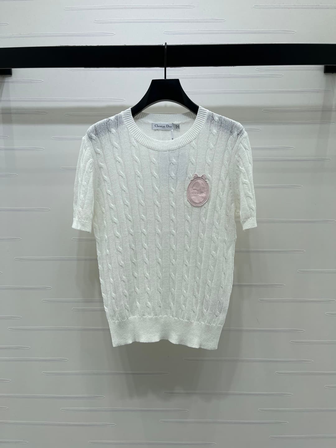 C18667 📣 New high-end collection/series with premium quality! Embroidered knitted short sleeves! Made from imported yarn, offering comfort and a stylish, soft texture. The knitted short-sleeve top features a unique knit pattern that gives a relaxed, elega — image 2