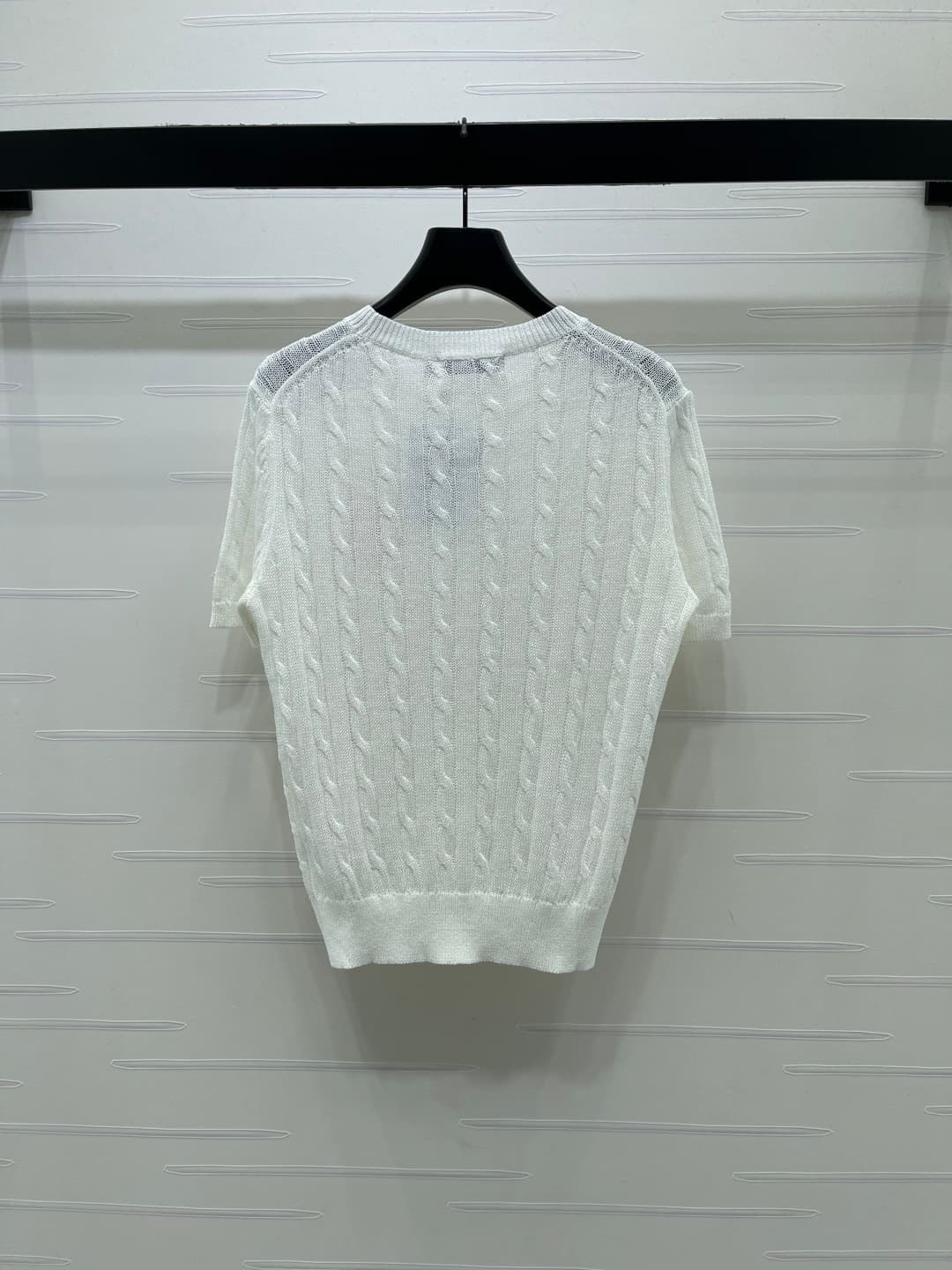 C18667 📣 New high-end collection/series with premium quality! Embroidered knitted short sleeves! Made from imported yarn, offering comfort and a stylish, soft texture. The knitted short-sleeve top features a unique knit pattern that gives a relaxed, elega — image 8