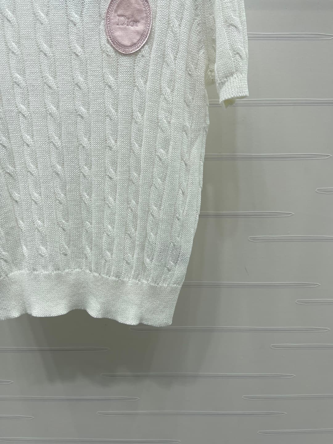 C18667 📣 New high-end collection/series with premium quality! Embroidered knitted short sleeves! Made from imported yarn, offering comfort and a stylish, soft texture. The knitted short-sleeve top features a unique knit pattern that gives a relaxed, elega — image 6