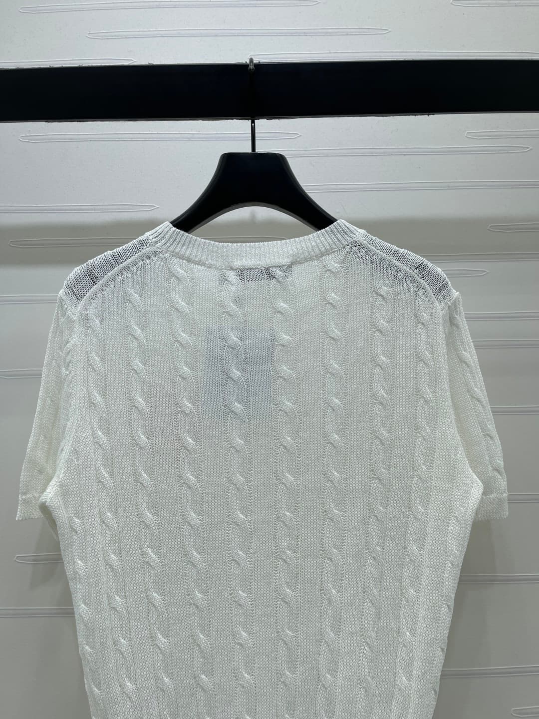 C18667 📣 New high-end collection/series with premium quality! Embroidered knitted short sleeves! Made from imported yarn, offering comfort and a stylish, soft texture. The knitted short-sleeve top features a unique knit pattern that gives a relaxed, elega — image 7