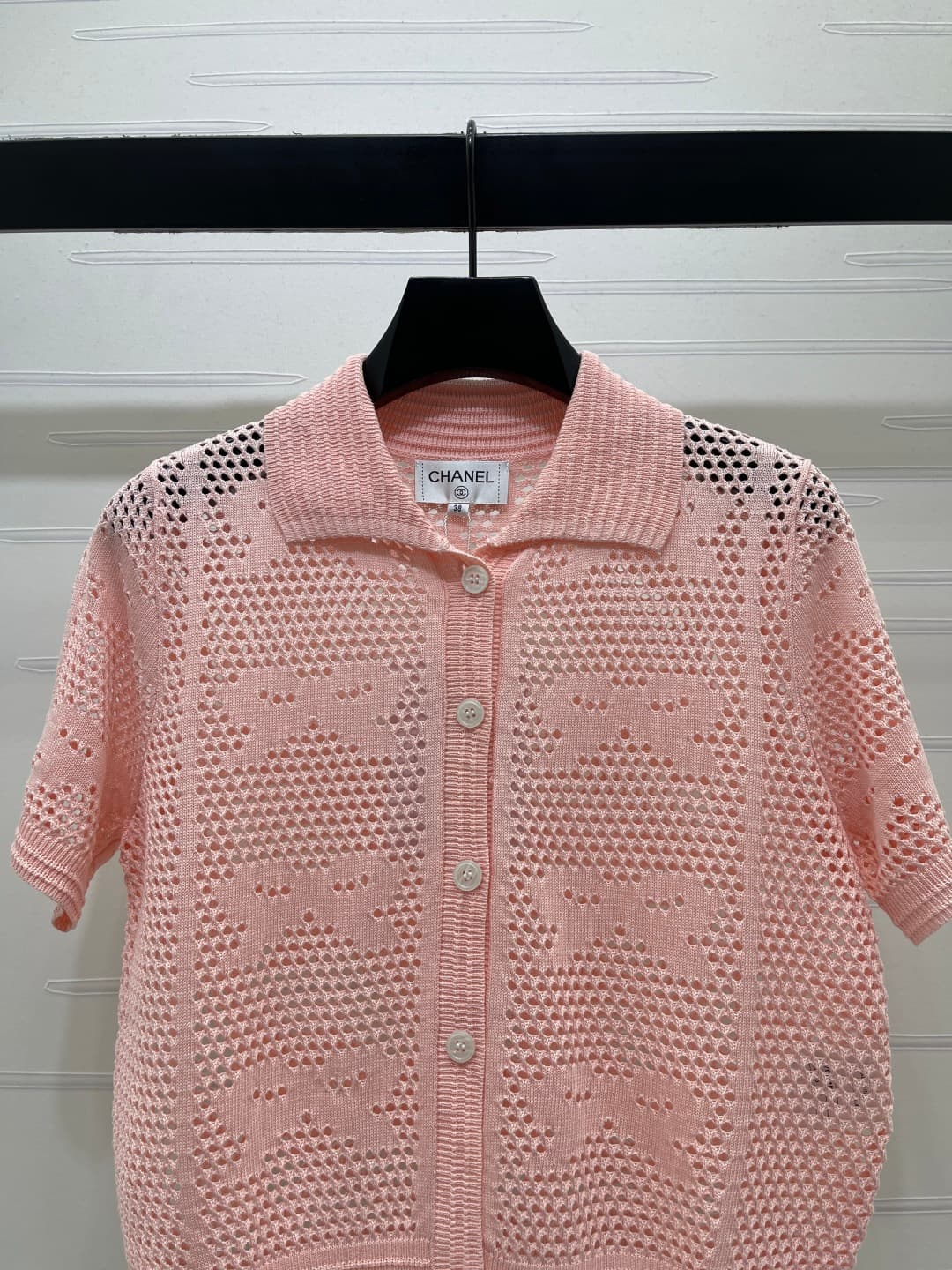 C18670 📣 New high-end collection! CHANE* 2026 – the latest spring series! V-neck open-collar short sleeves! Made from custom cotton wool yarn – luxurious texture, comfortable and soft. V-neck knitted collar, short sleeve cardigan style. Full body open-col — image 4