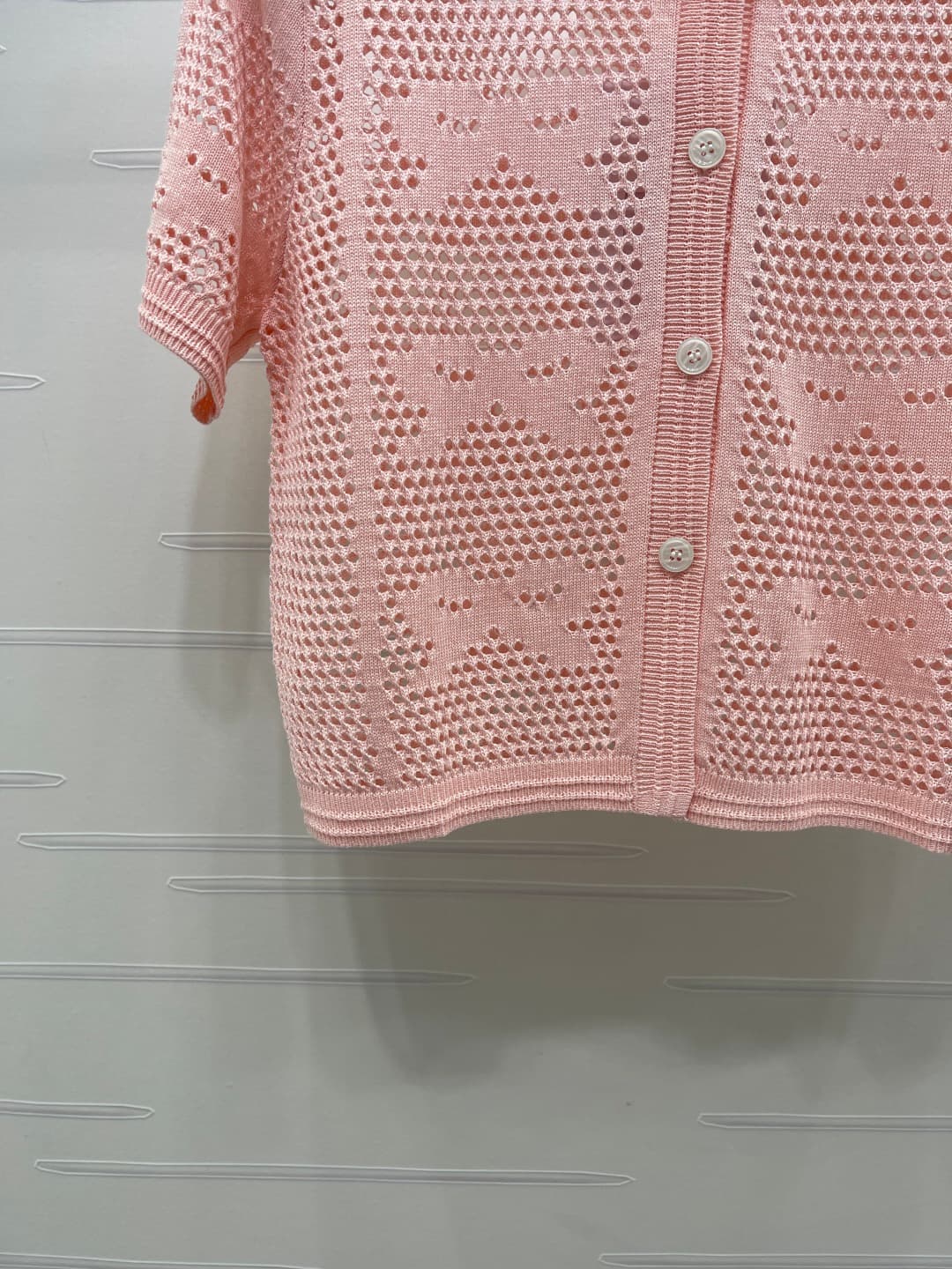 C18670 📣 New high-end collection! CHANE* 2026 – the latest spring series! V-neck open-collar short sleeves! Made from custom cotton wool yarn – luxurious texture, comfortable and soft. V-neck knitted collar, short sleeve cardigan style. Full body open-col — image 5
