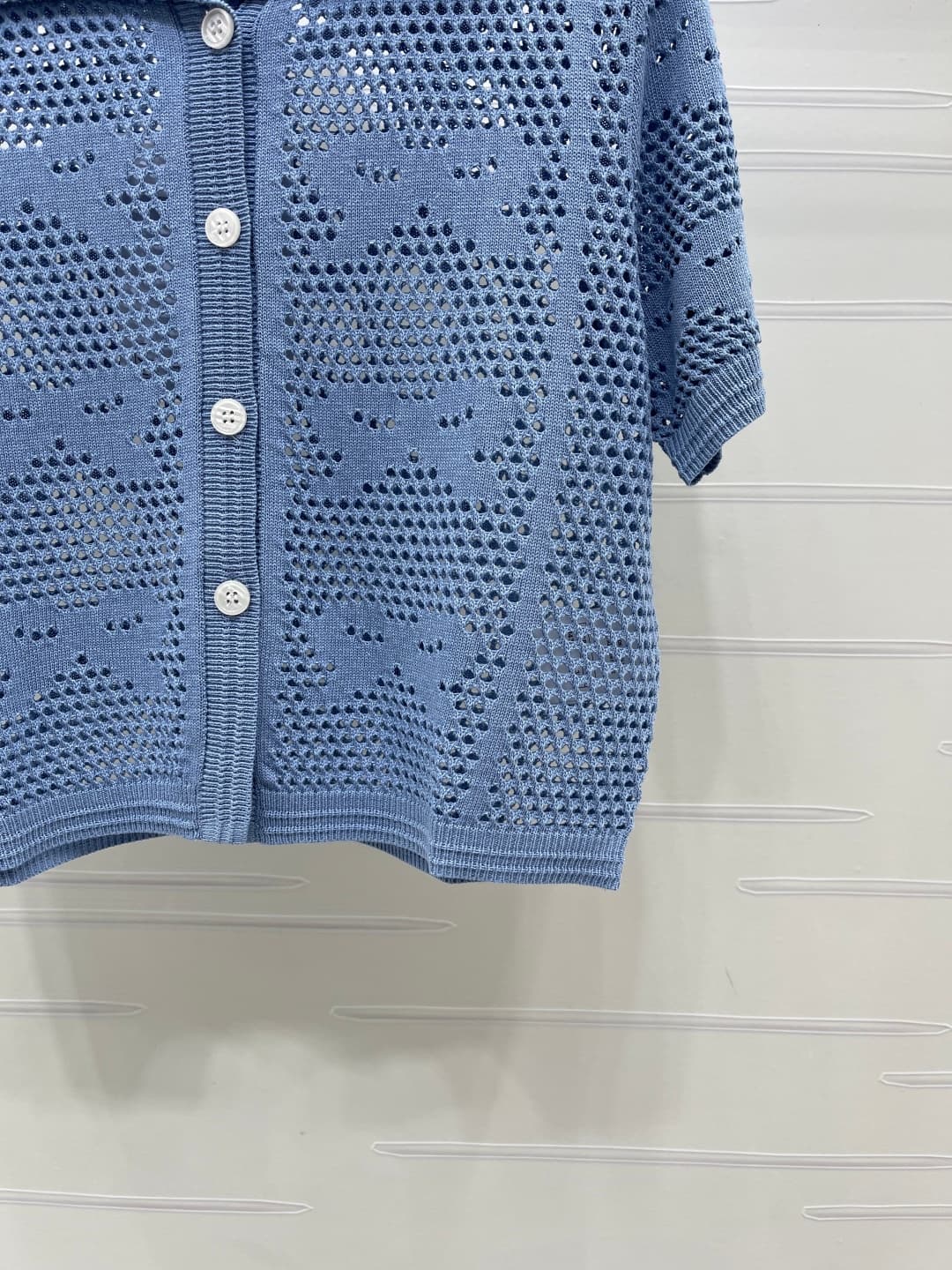 C18671 📣 New high-end collection/series – CHANE* 2026: The latest spring collection! Short sleeves with open collars and hook patterns! Made from custom cotton-wool yarn for a premium feel, comfort, and softness. Open-collar knitted design, overall open-h — image 6