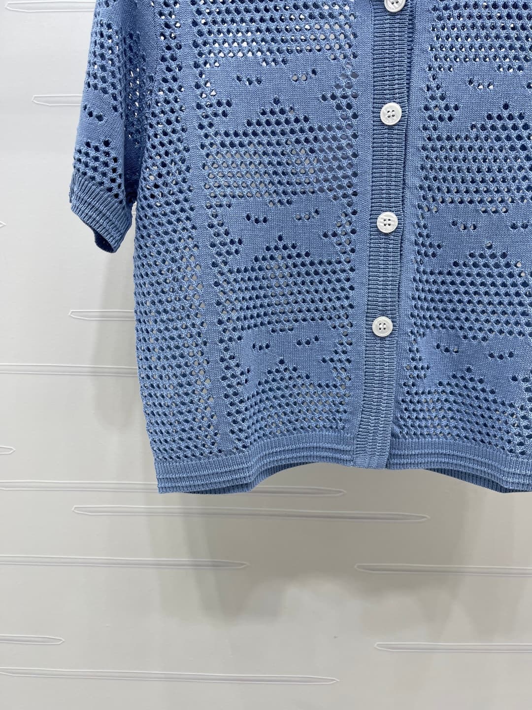 C18671 📣 New high-end collection/series – CHANE* 2026: The latest spring collection! Short sleeves with open collars and hook patterns! Made from custom cotton-wool yarn for a premium feel, comfort, and softness. Open-collar knitted design, overall open-h — image 5