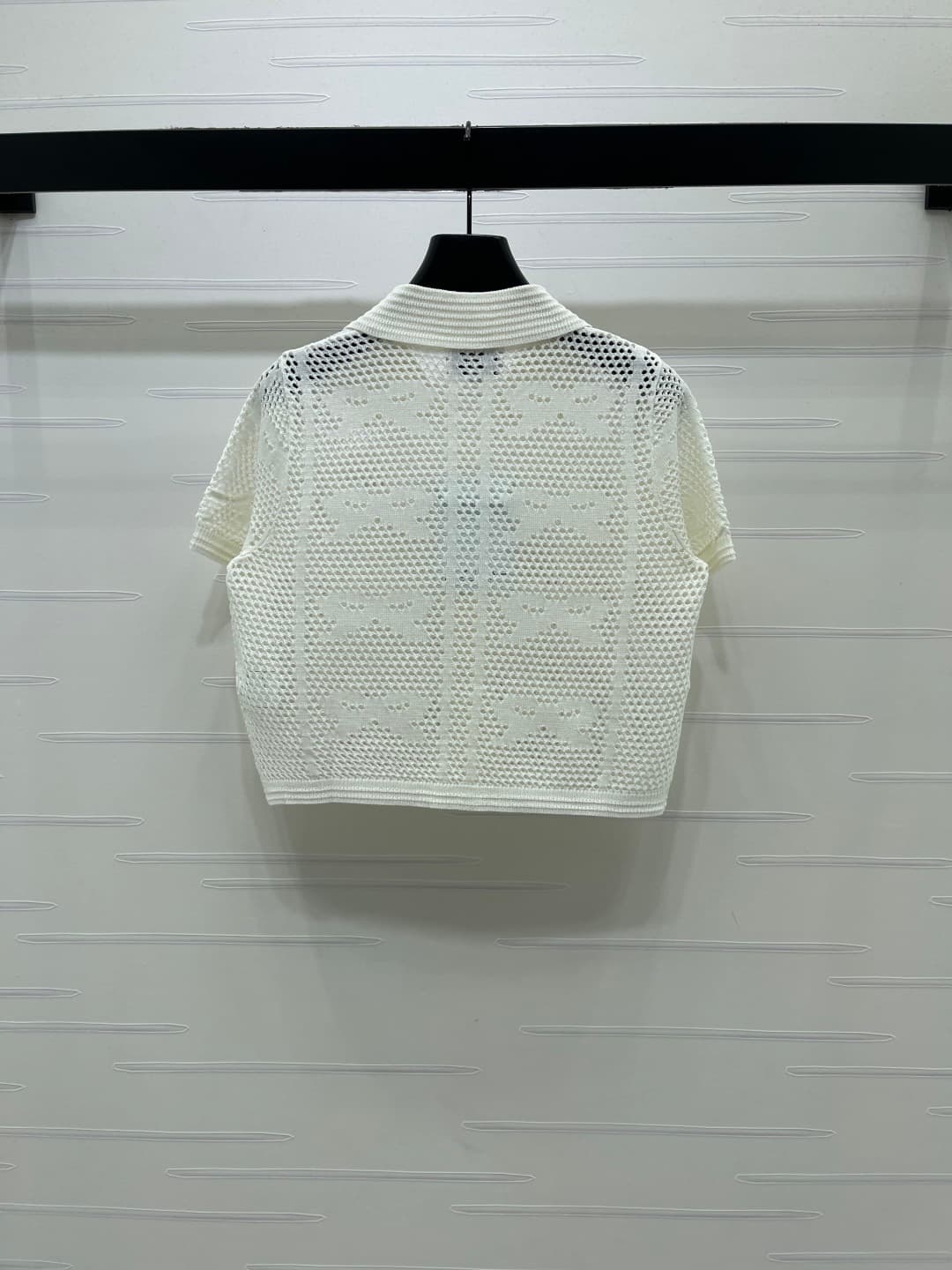 C18673 📣 New high-end collection/series – CHANE* 2026: the latest spring collection! Short sleeves with open collars and embroidered details! Made from custom cotton wool yarn for a premium feel, comfort, and softness. The open-collar knit short sleeve de — image 8