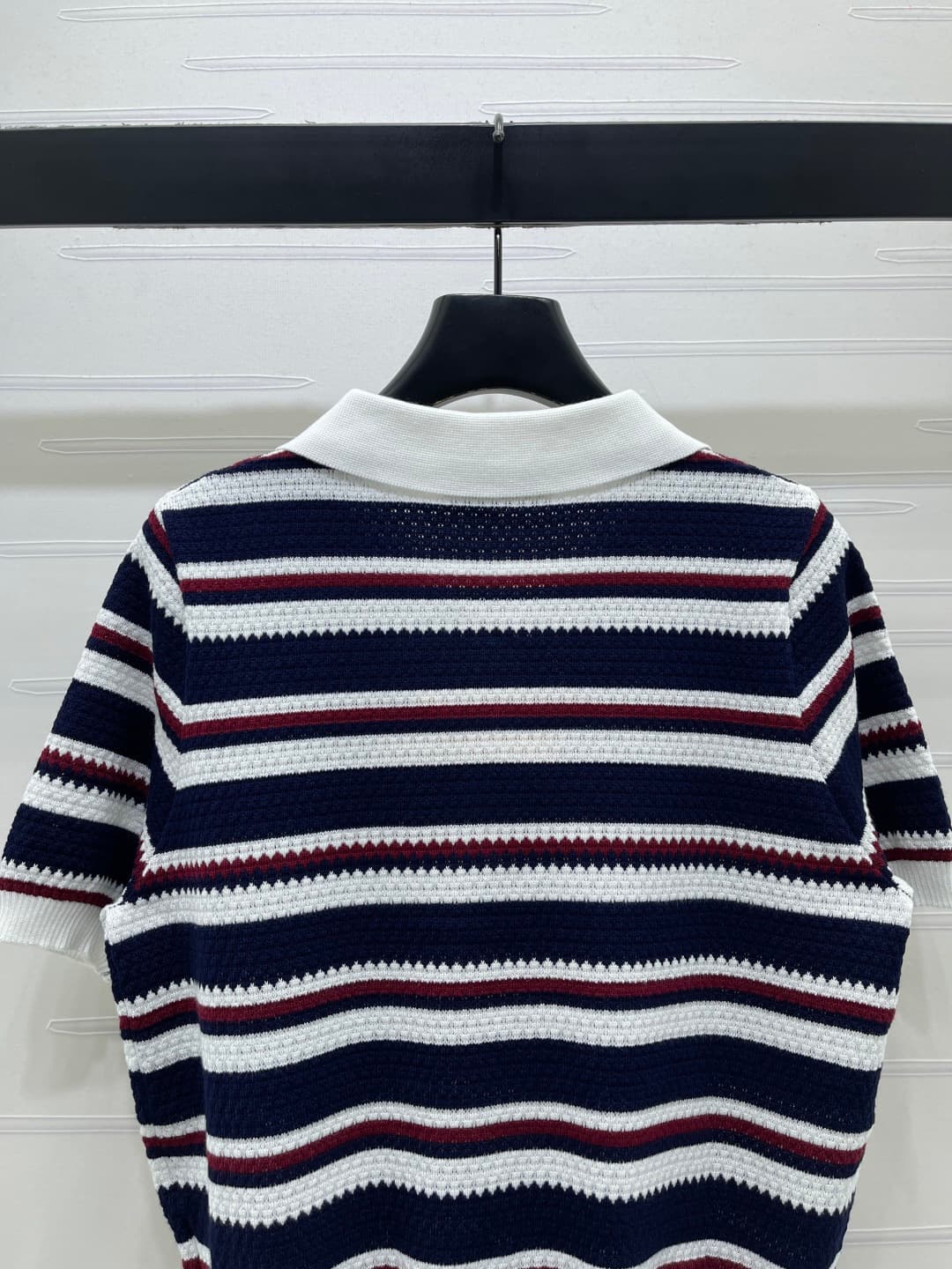 C18636 📣 New high-end collection/series – the latest spring collection by MiuMi*2026! Striped V-neck knitted short sleeves! Made from imported knitting yarn, offering a premium feel, comfort, and softness. The V-neck design with easy access for wearing an — image 7