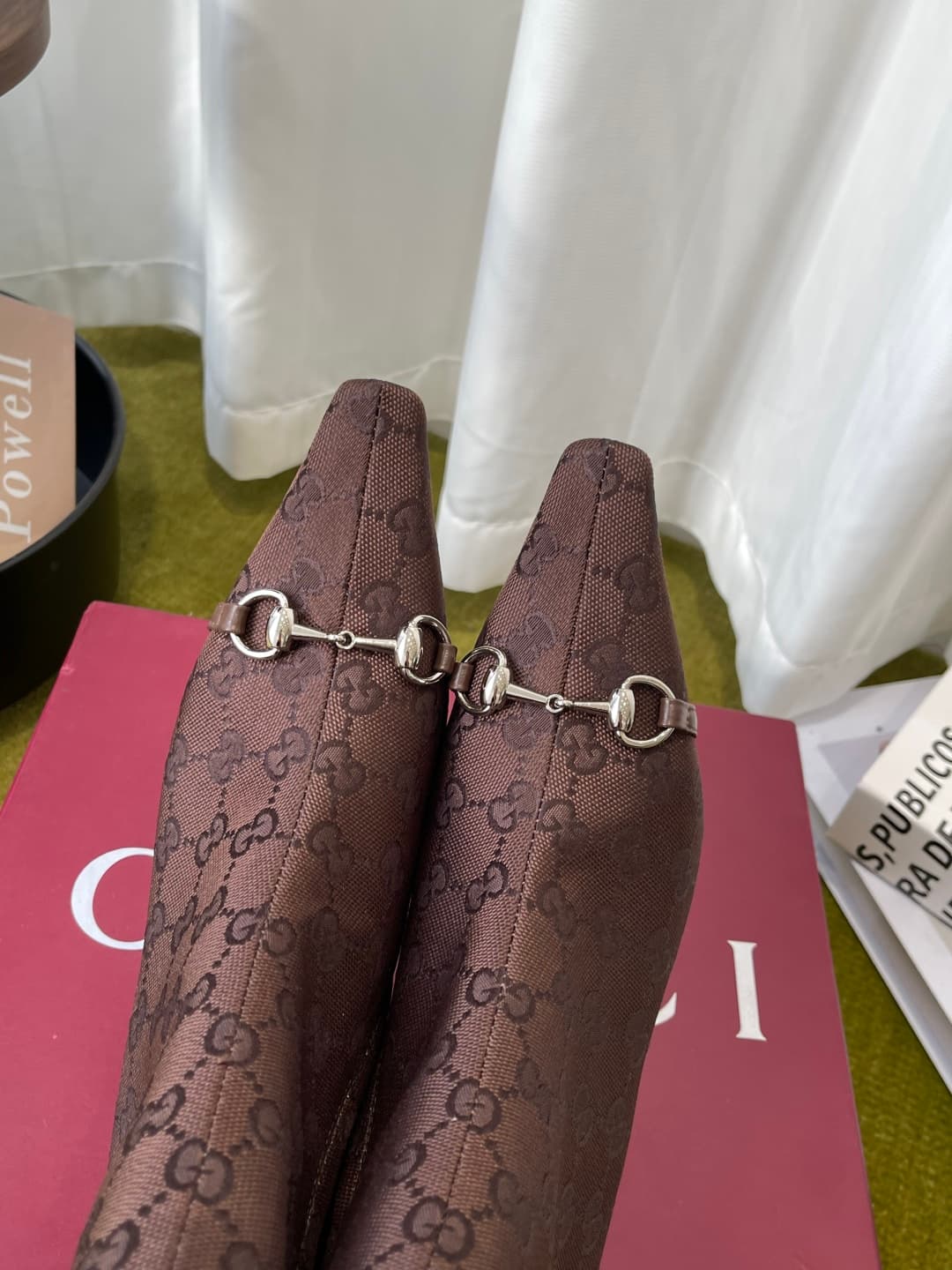 D6858 GUCCI Gucci 26ss New Model Bombshell Series Buckle High Heel Short Boots — image 7