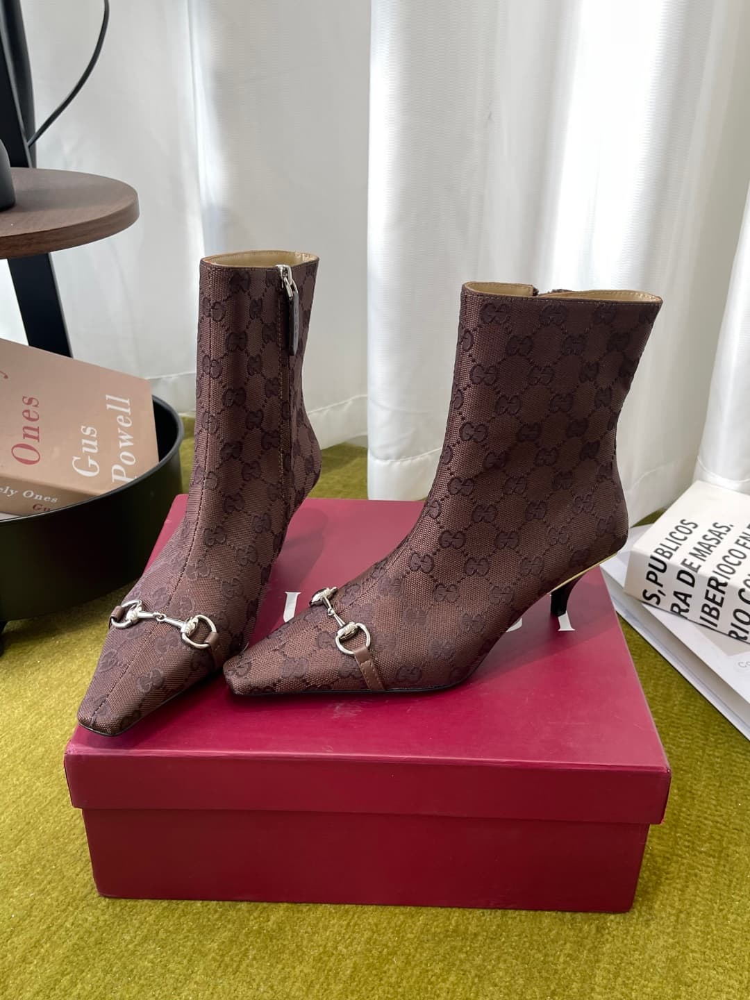 D6858 GUCCI Gucci 26ss New Model Bombshell Series Buckle High Heel Short Boots — image 4