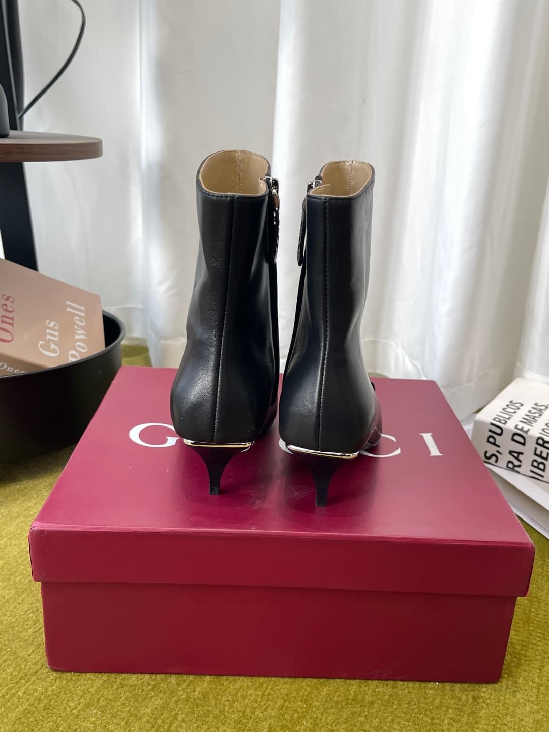 D6856 GUCCI Gucci 26ss New Model Bombshell Series horsecloak high heels short boots — image 8