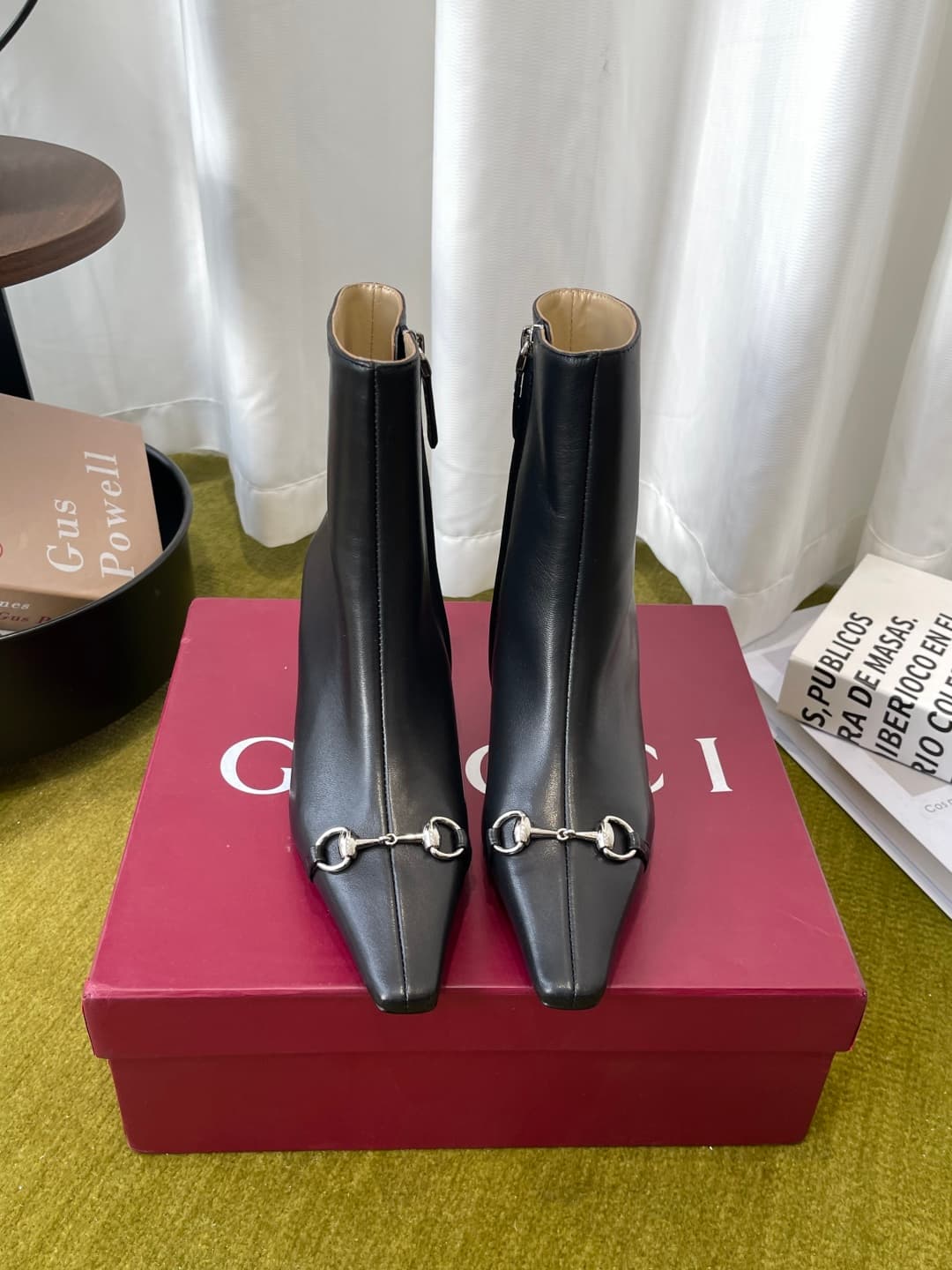 D6856 GUCCI Gucci 26ss New Model Bombshell Series horsecloak high heels short boots — image 1