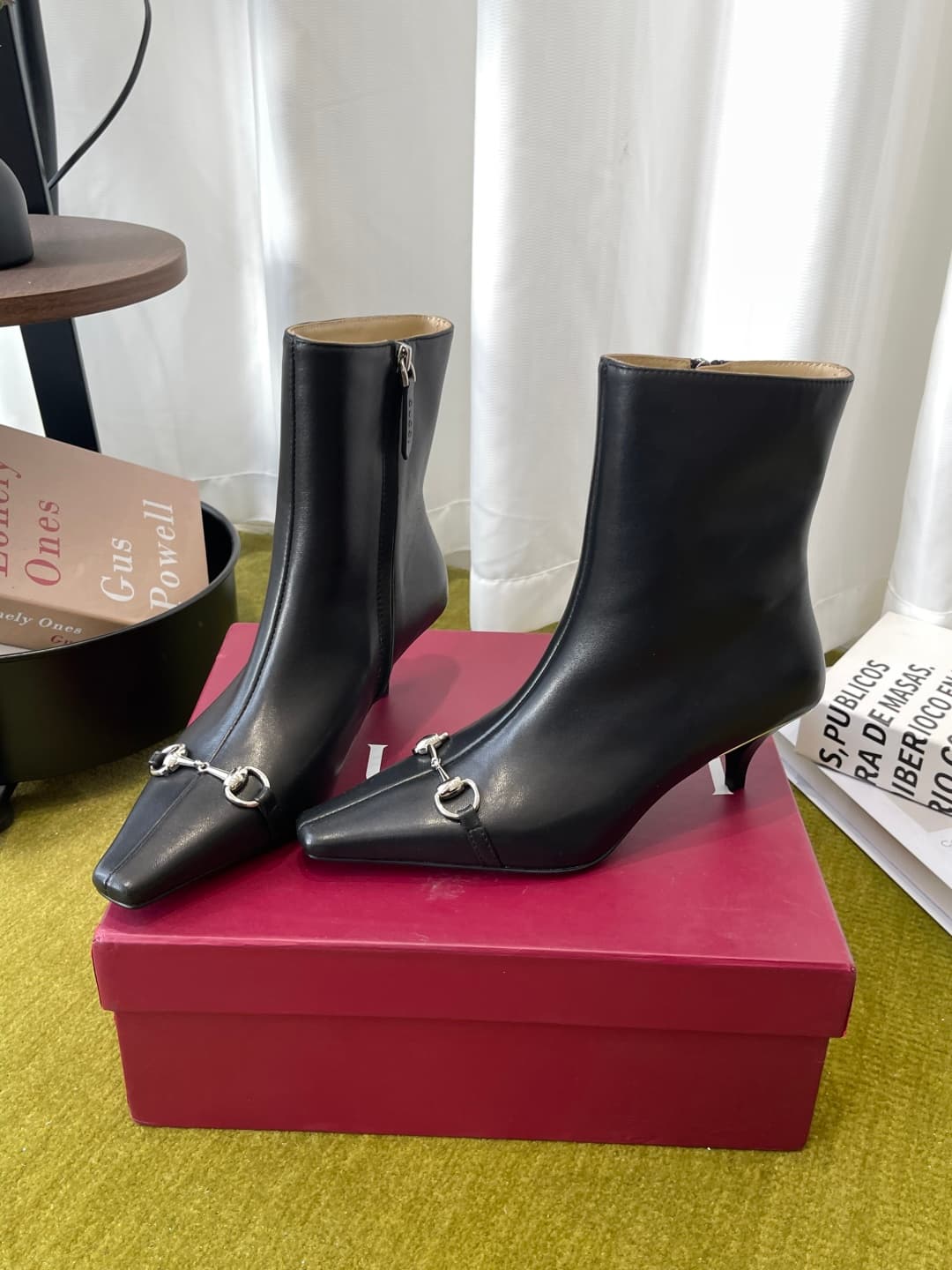D6856 GUCCI Gucci 26ss New Model Bombshell Series horsecloak high heels short boots — image 4