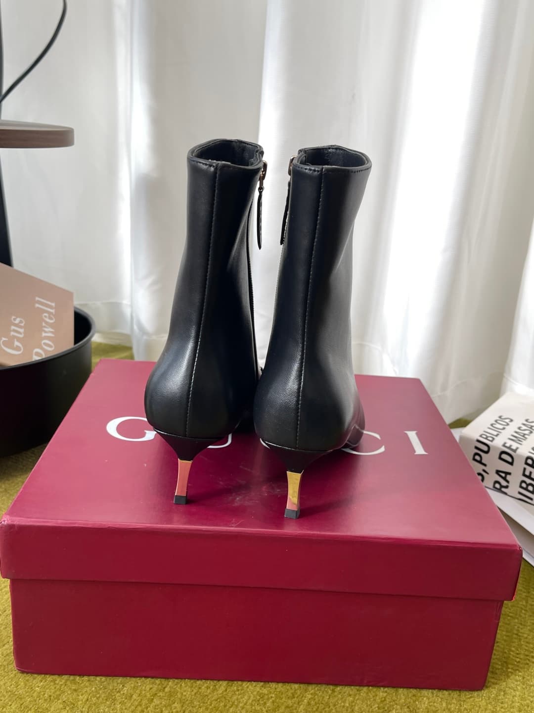 D6855 GUCCI Gucci 26ss New Model Bombshell Collection, pointed high heels, short boots — image 8