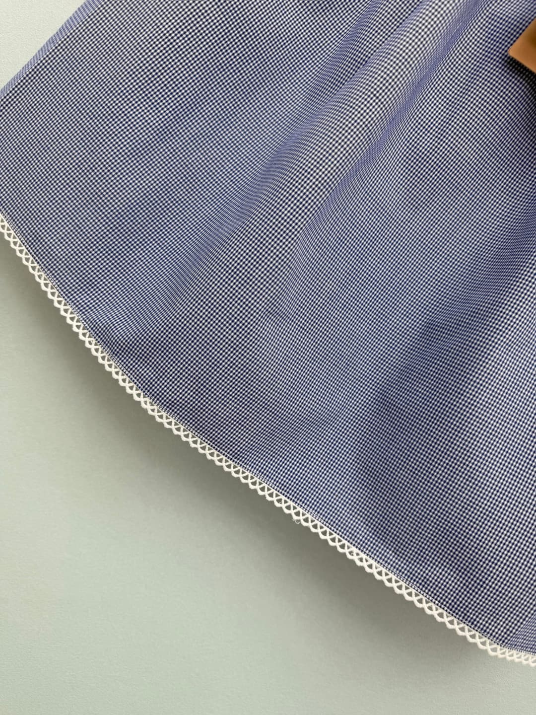C18417 🔥🔥miumi*26 New vintage/retro blue-check plaid skirt. Made of light blue and white fine plaid fabric, it has a fresh vintage style and an authentic spring atmosphere. It offers good support at the waist, avoiding pressure on the waistline, while als — image 6