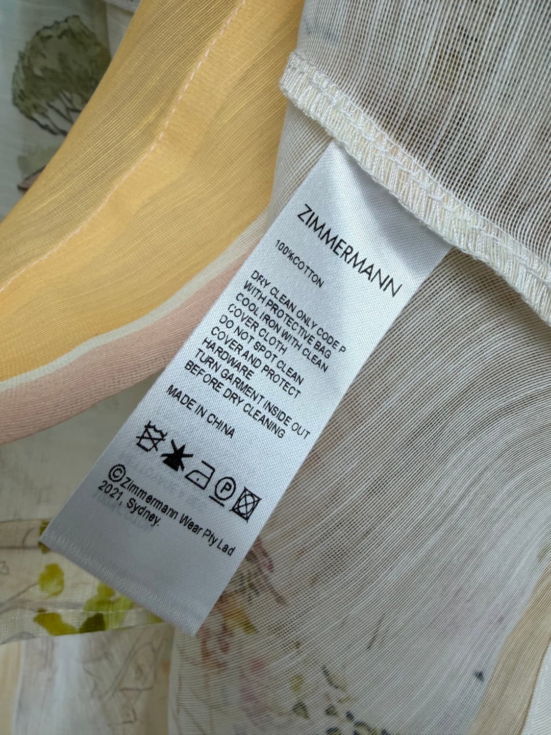 C18287 🔥🔥 Zimmermann 26 new vintage/retro nautical oil painting dress (long length). It features a romantic vacation-inspired design with vintage nautical elements. This dress combines French nautical styles and Impressionist oil painting prints, creating — image 8