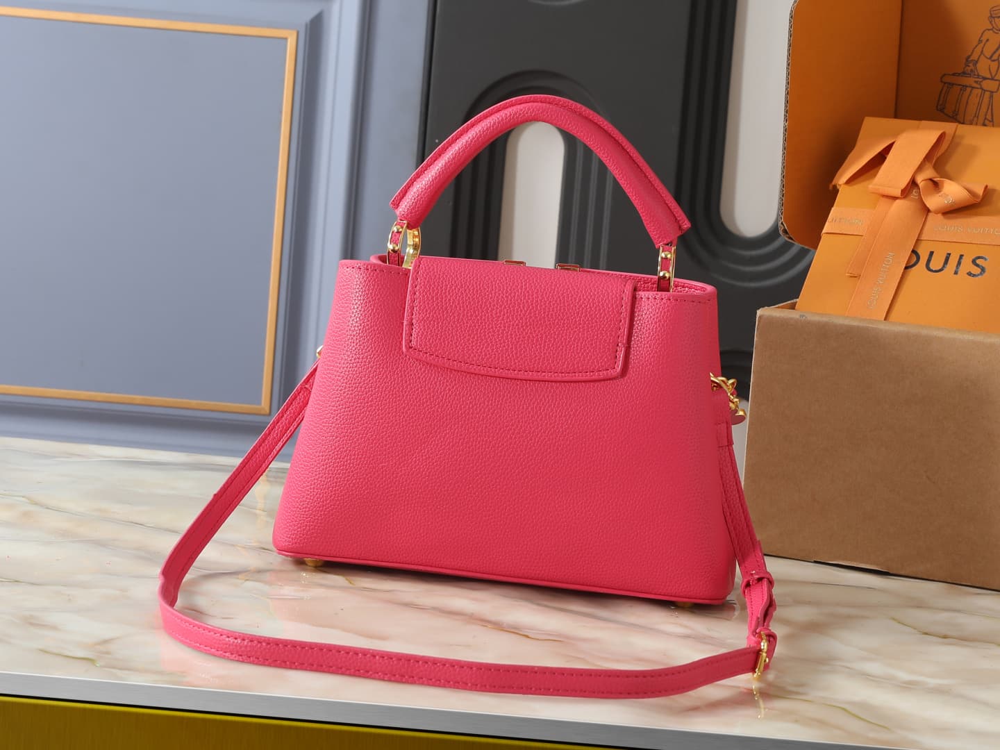 C5094 💰 Guangzhou product – top-tier original items: M29608, M2A380, M2A379, M2A362, M29952, M29955, M29951. This Capucines BB handbag belongs to the Flowergram collection. It reimagines Louis Vuitton’s classic Flower Crown design with decorative chain de — image 3
