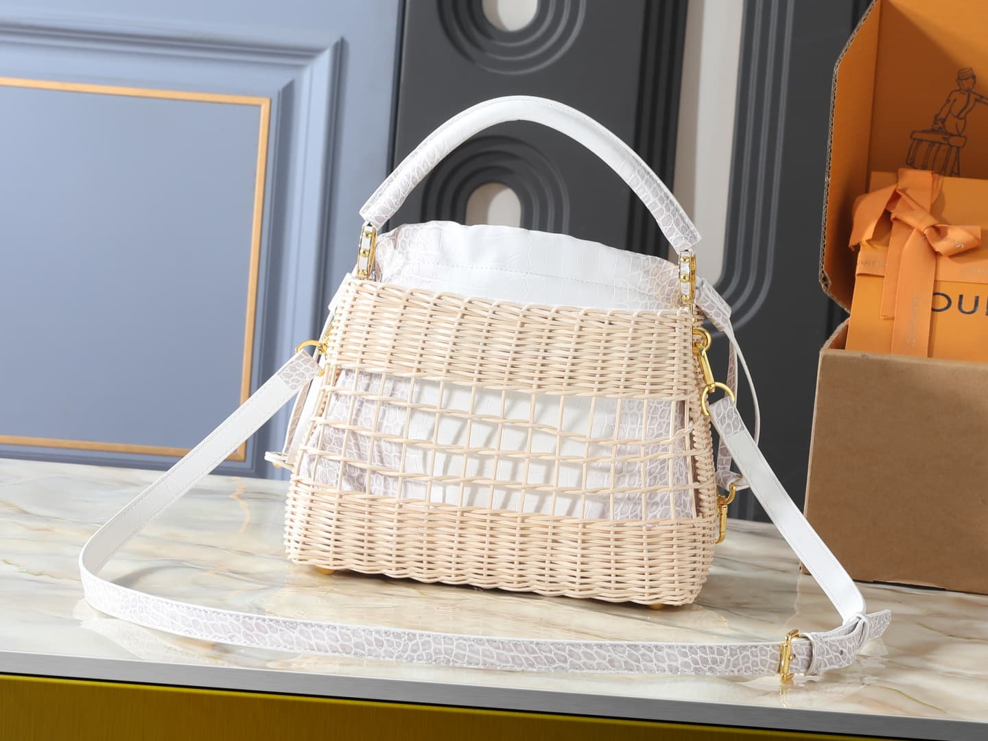 C5010 💰 Guangzhou product – top-tier original collection: M85481, N30101, N89949. This Capucines BB handbag belongs to the Rattan series. It features a flip cover and the Louis Vuitton Monogram pattern, creating a unique design for the season. The same le — image 3