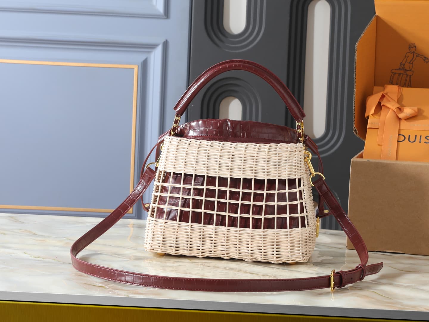 C5009 💰 Guangzhou product – top-tier original items: M85481, N30101, N89949. This Capucines BB handbag belongs to the Rattan series. It features a flip cover and the Louis Vuitton Monogram pattern, creating a unique design for the season. The same leather — image 3