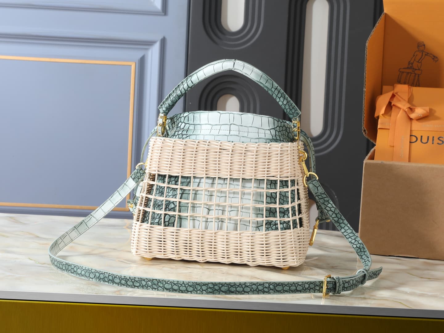 C5007 💰 Guangzhou product – top-tier original collection: M85481, N30101, N89949. This Capucines BB handbag belongs to the Rattan series. It features a flap design and a Louis Vuitton Monogram pattern, creating a unique style for the season. The same leat — image 3