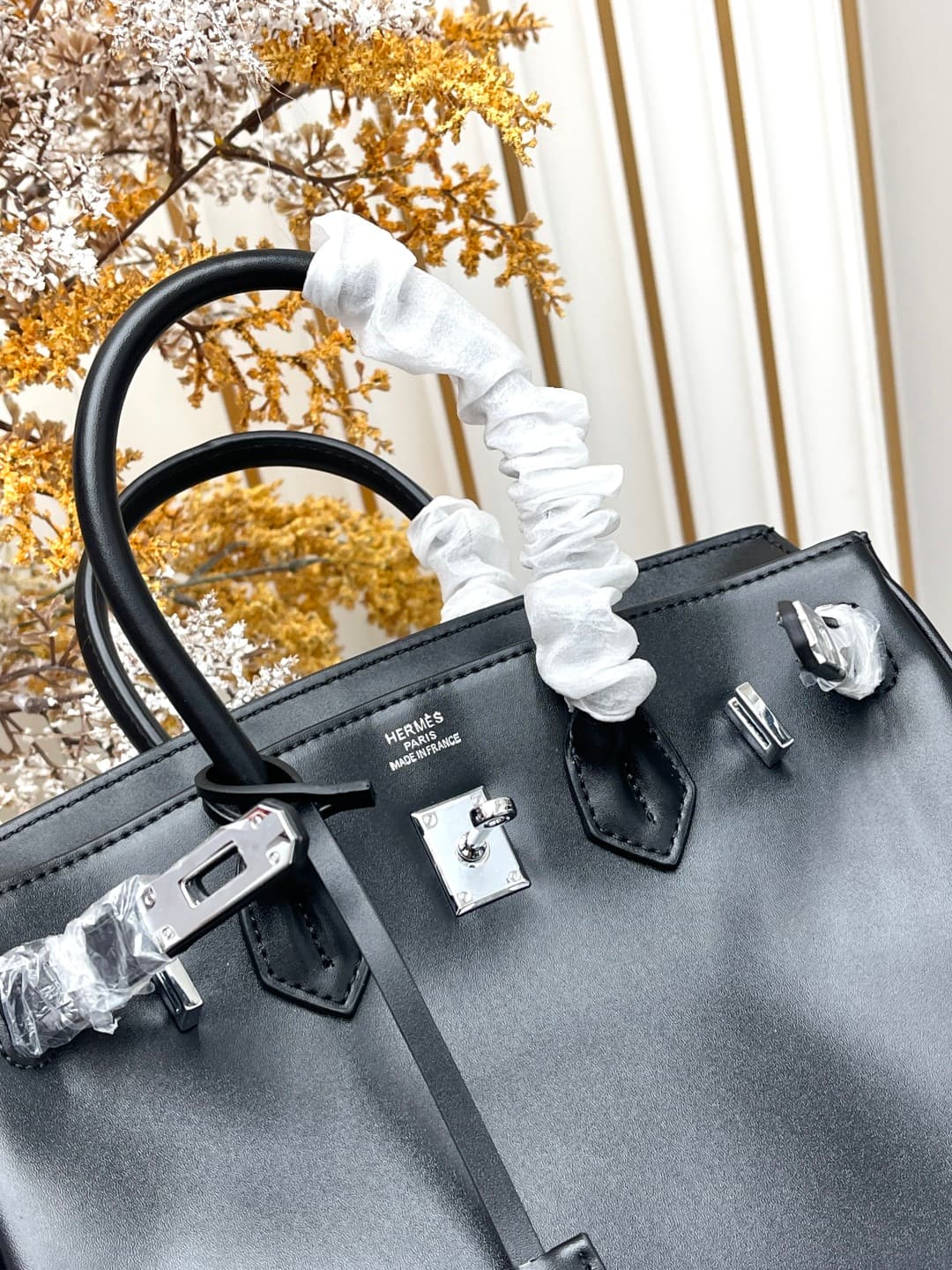 C4896 Birkin30cm💰 Black-Silver | At the end of Pupi, there’s a box with a high-class feel 🖤||👜 Hermès birkin30, black-silver leather box — image 7