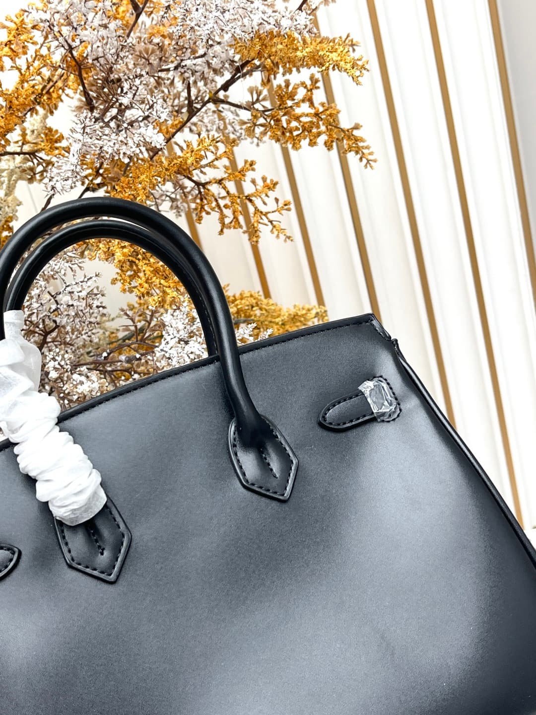 C4896 Birkin30cm💰 Black-Silver | At the end of Pupi, there’s a box with a high-class feel 🖤||👜 Hermès birkin30, black-silver leather box — image 5