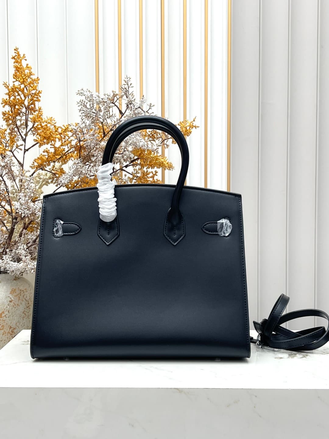 C4895 Birkin35cm Black Silver | At the end of Pu Pi, there’s a box with a high-end feel🖤||👜 Hermès birkin30 Black Silver box leather — image 3