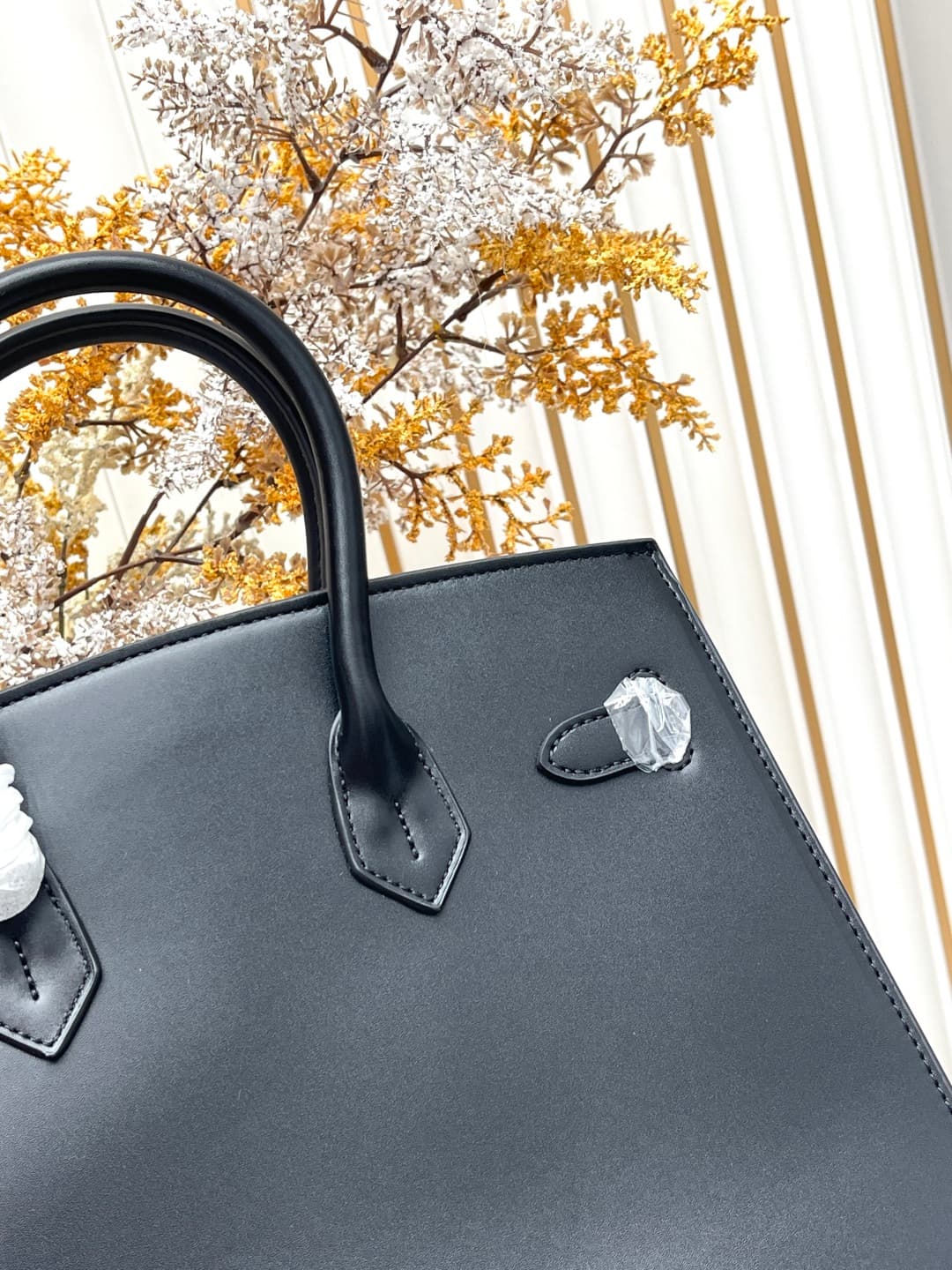C4895 Birkin35cm Black Silver | At the end of Pu Pi, there’s a box with a high-end feel🖤||👜 Hermès birkin30 Black Silver box leather — image 5