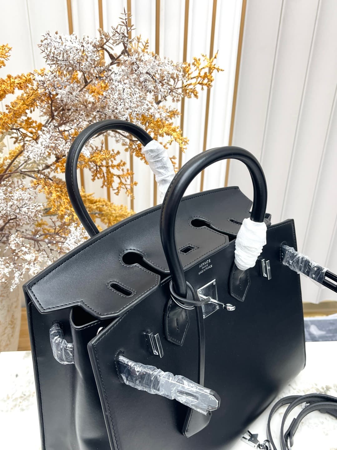 C4895 Birkin35cm Black Silver | At the end of Pu Pi, there’s a box with a high-end feel🖤||👜 Hermès birkin30 Black Silver box leather — image 8
