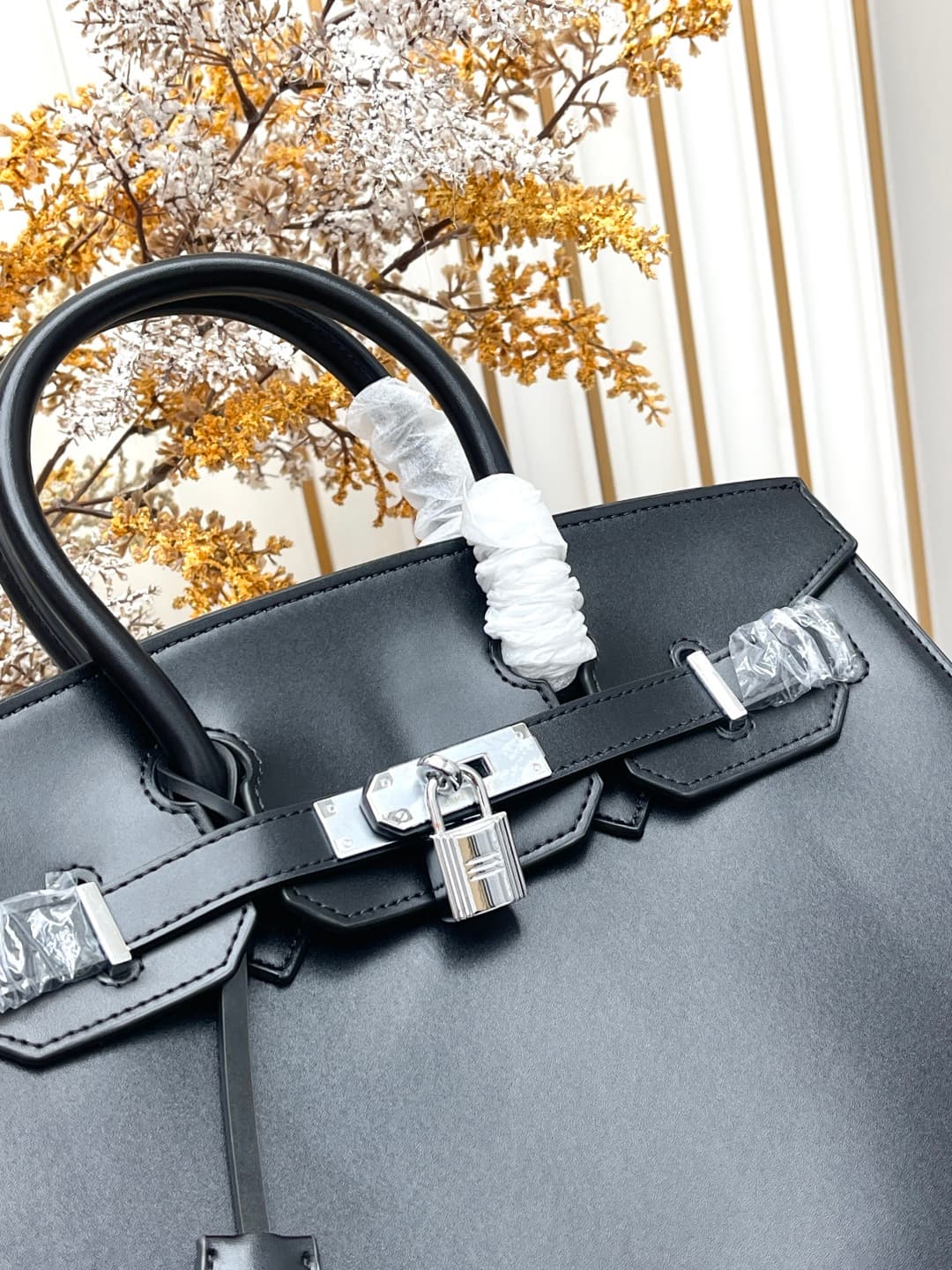 C4895 Birkin35cm Black Silver | At the end of Pu Pi, there’s a box with a high-end feel🖤||👜 Hermès birkin30 Black Silver box leather — image 6