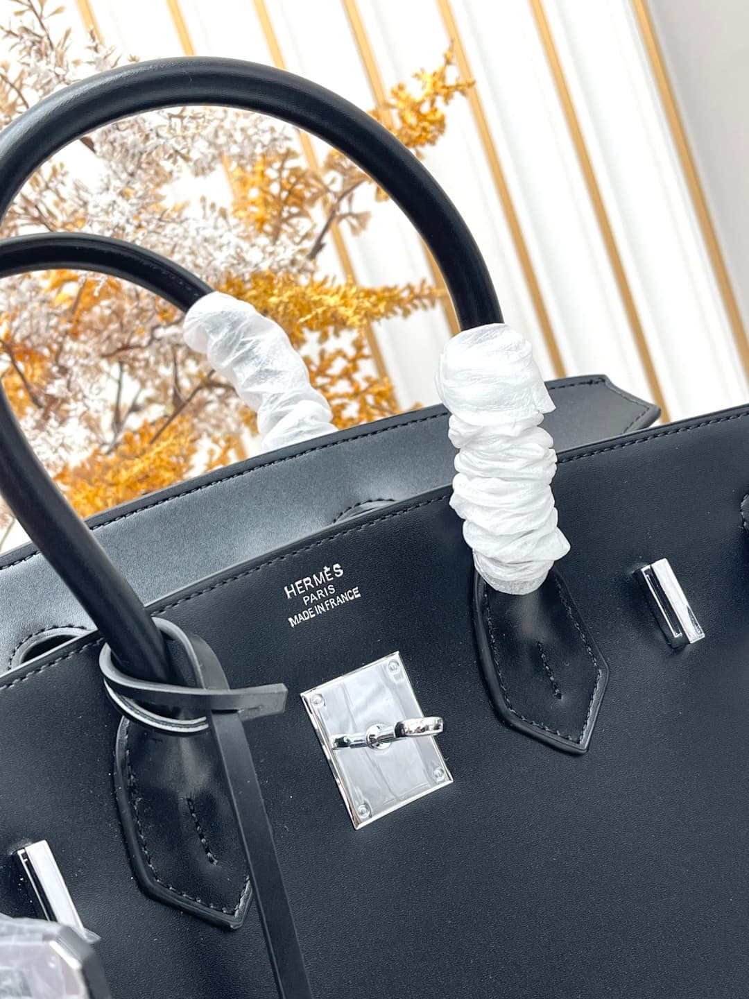 C4895 Birkin35cm Black Silver | At the end of Pu Pi, there’s a box with a high-end feel🖤||👜 Hermès birkin30 Black Silver box leather — image 7