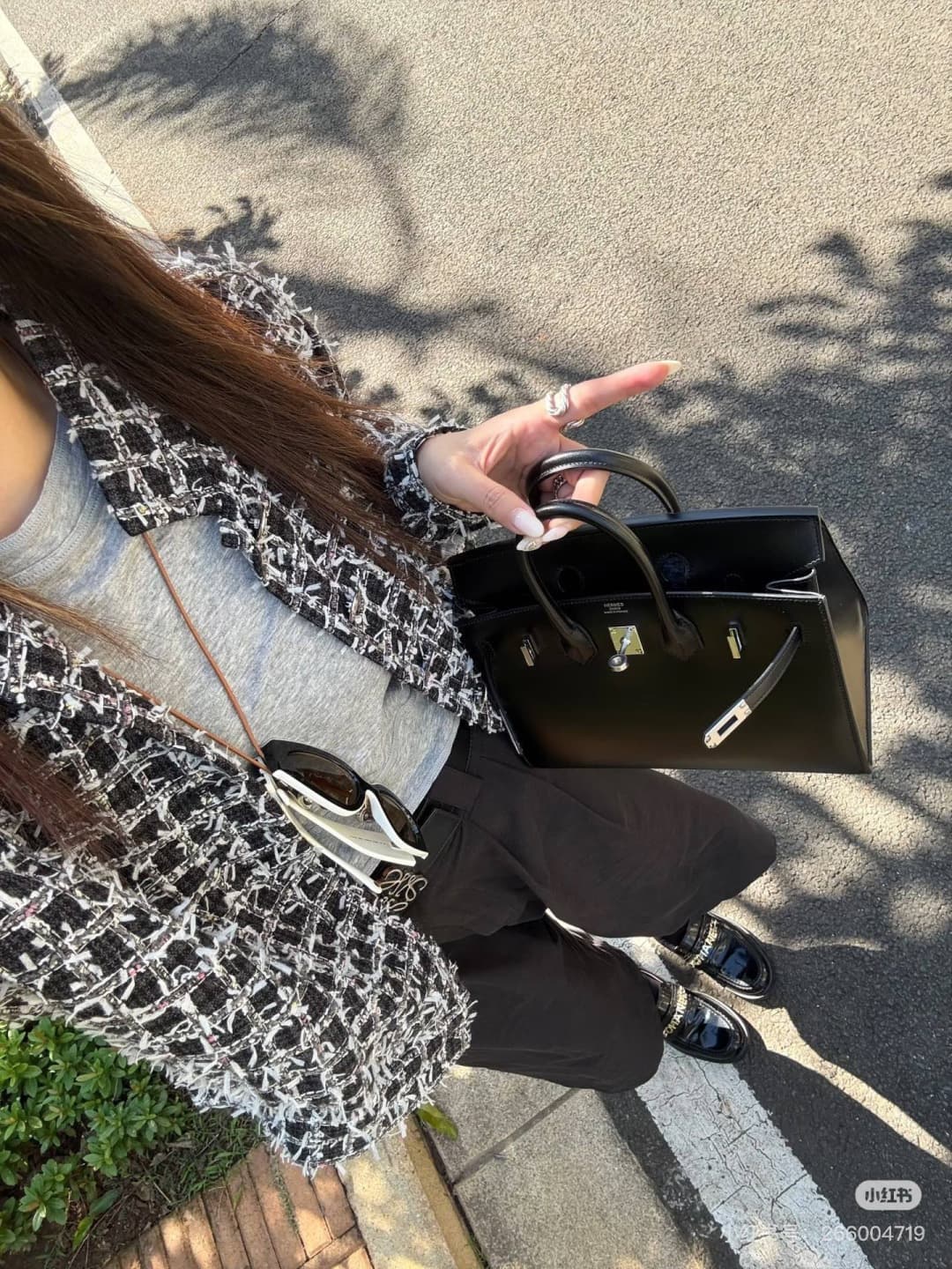 C4894 Birkin35cm Black Silver | At the end of Pupi, there’s a box with a high-end feel 🖤||👜 Hermès birkin30 Black Silver box leather — image 8