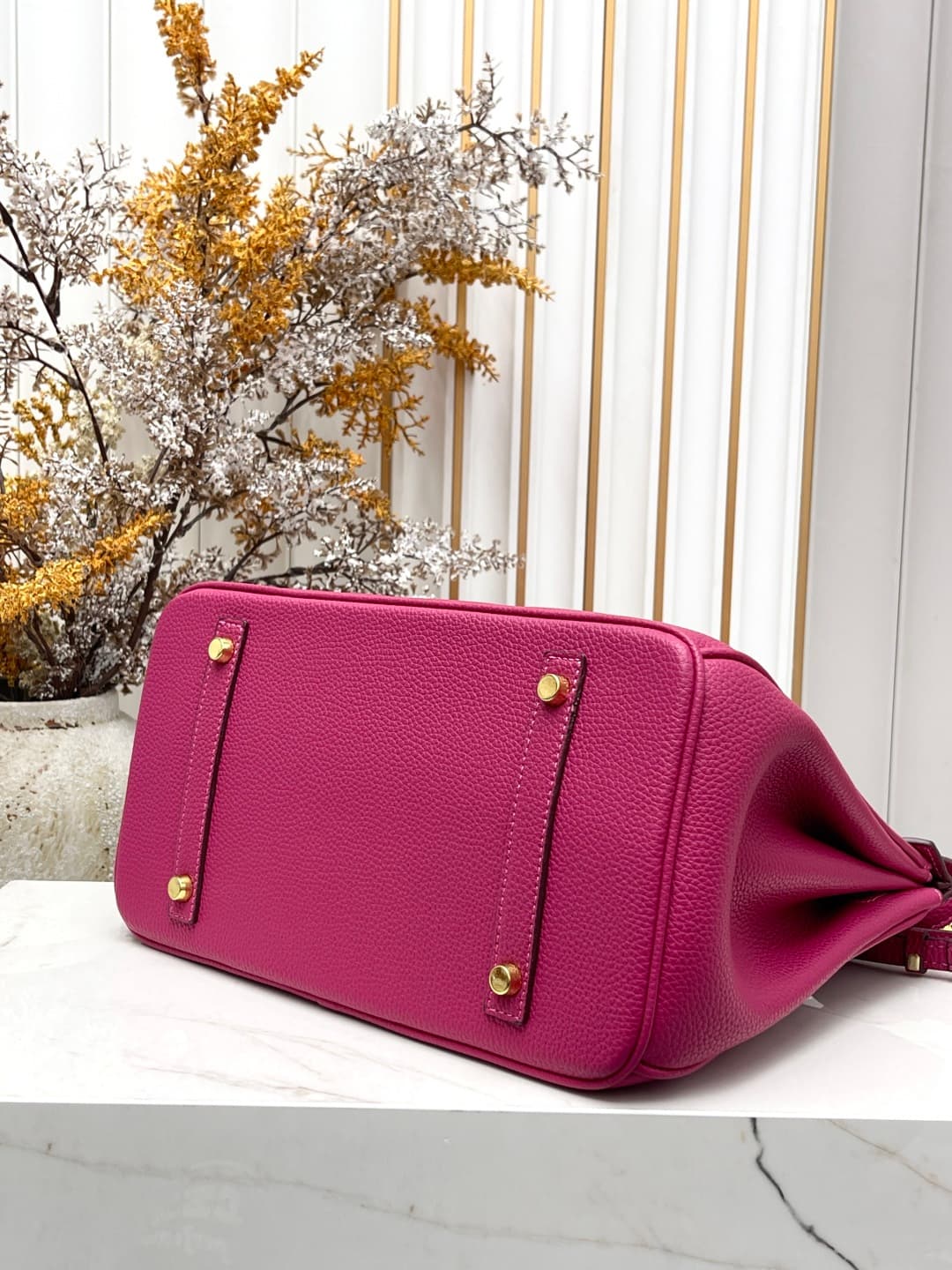 C4926 Gold clasp (30cm)(25cm)(20cm) Hermes Birkin platinum bag — image 4