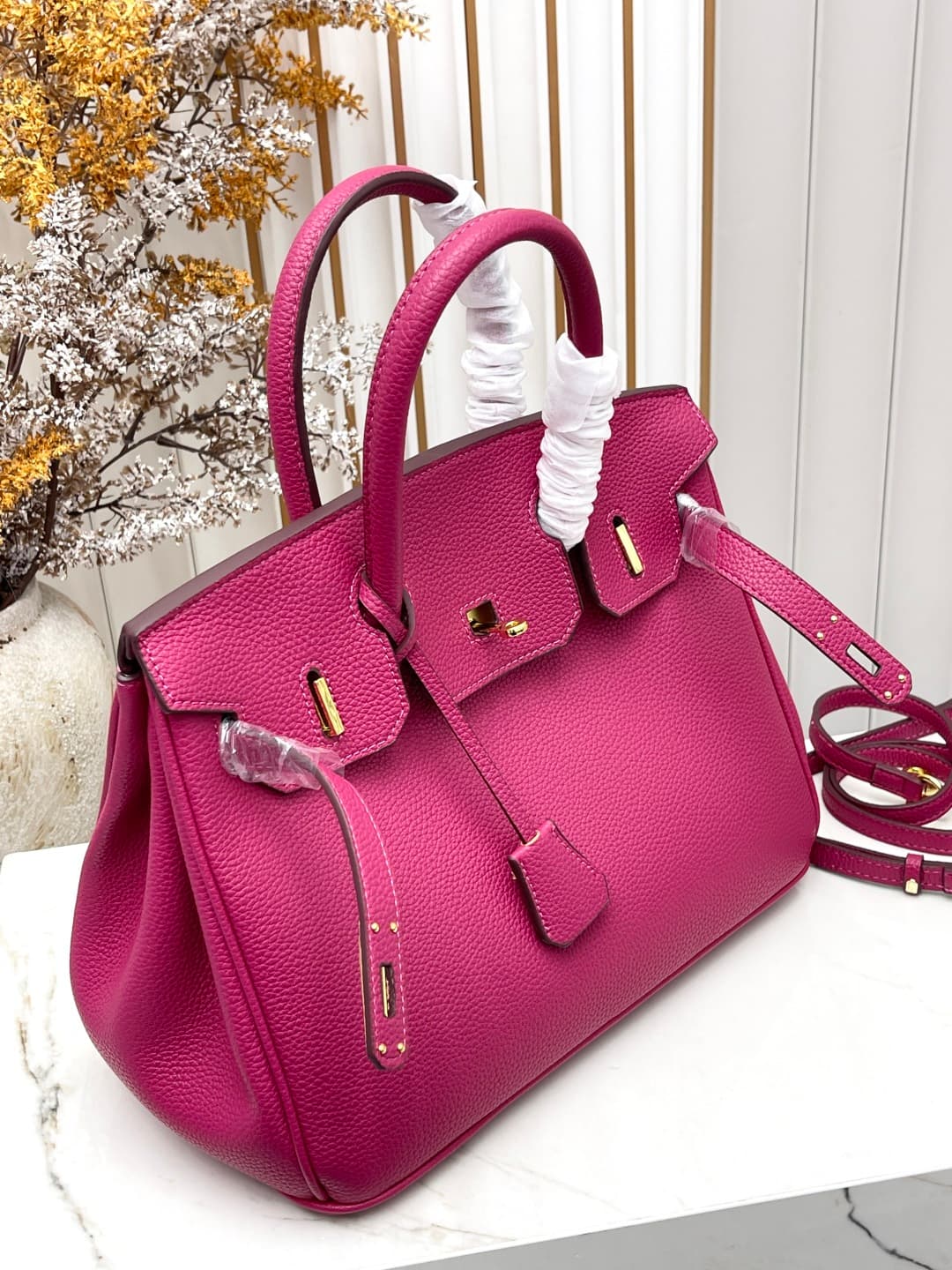 C4926 Gold clasp (30cm)(25cm)(20cm) Hermes Birkin platinum bag — image 6