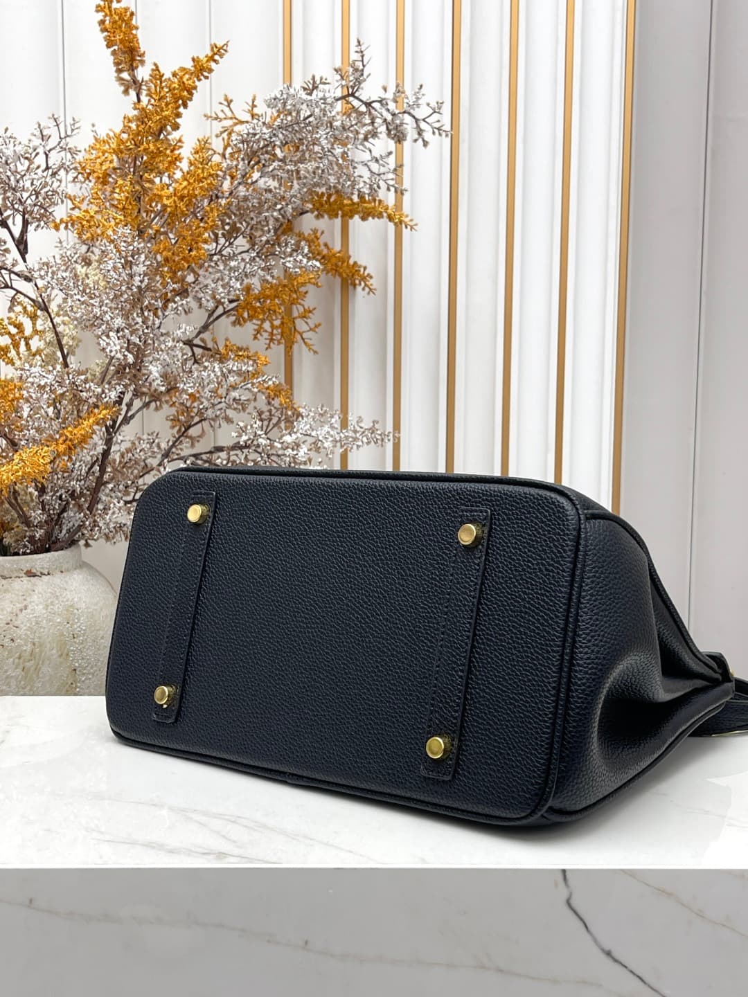C4924 Gold clasp (30cm)(25cm)(20cm) Hermès Birkin platinum bag — image 4