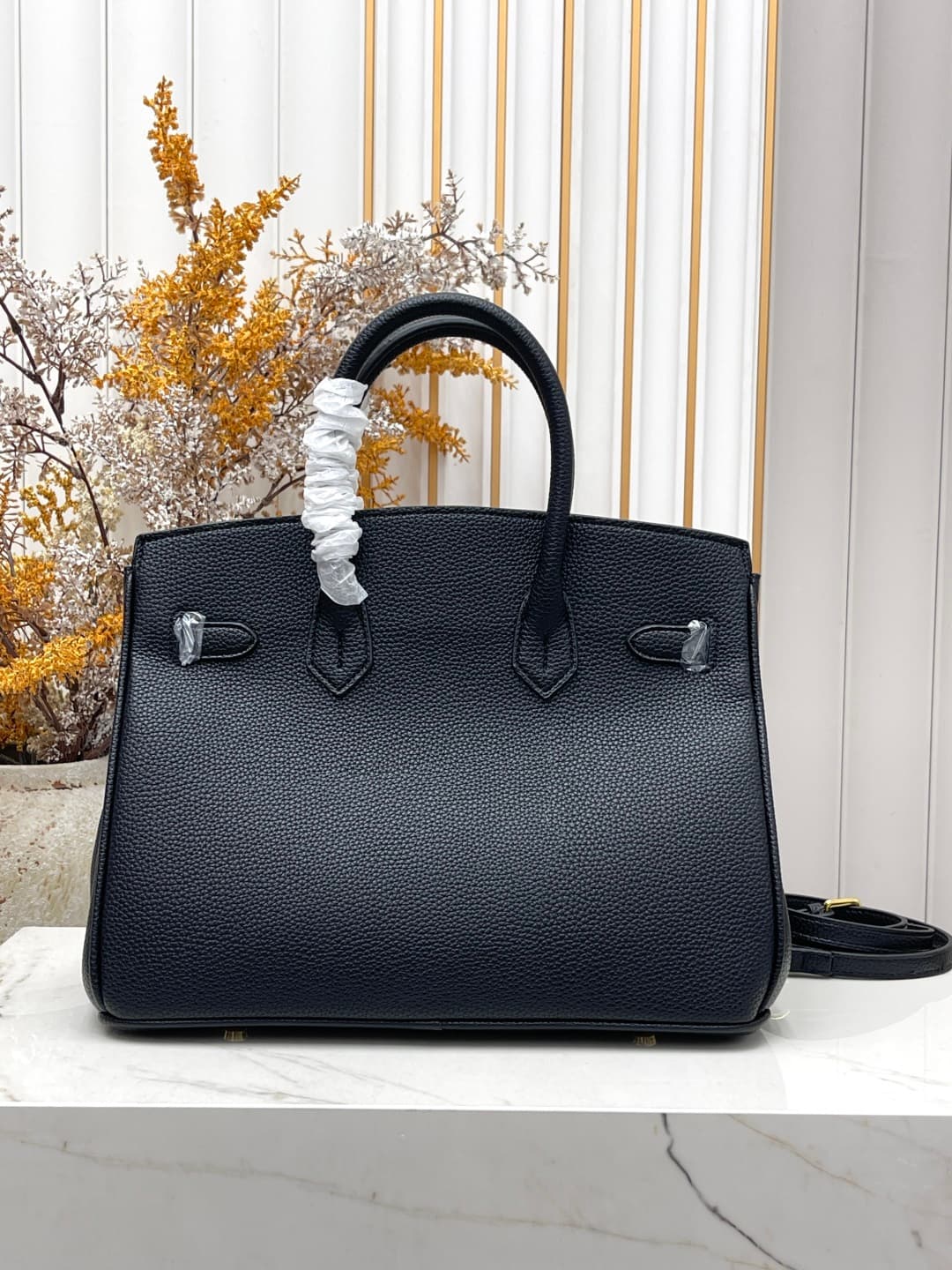 C4924 Gold clasp (30cm)(25cm)(20cm) Hermès Birkin platinum bag — image 3