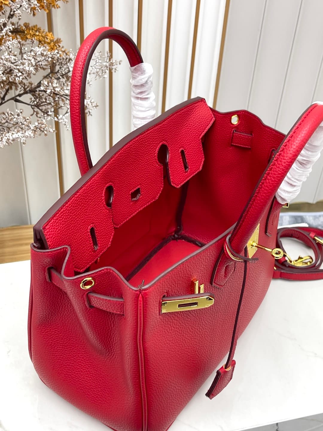 C4917 Gold clasp (30cm)(25cm)(20cm) Hermes Birkin platinum bag — image 7